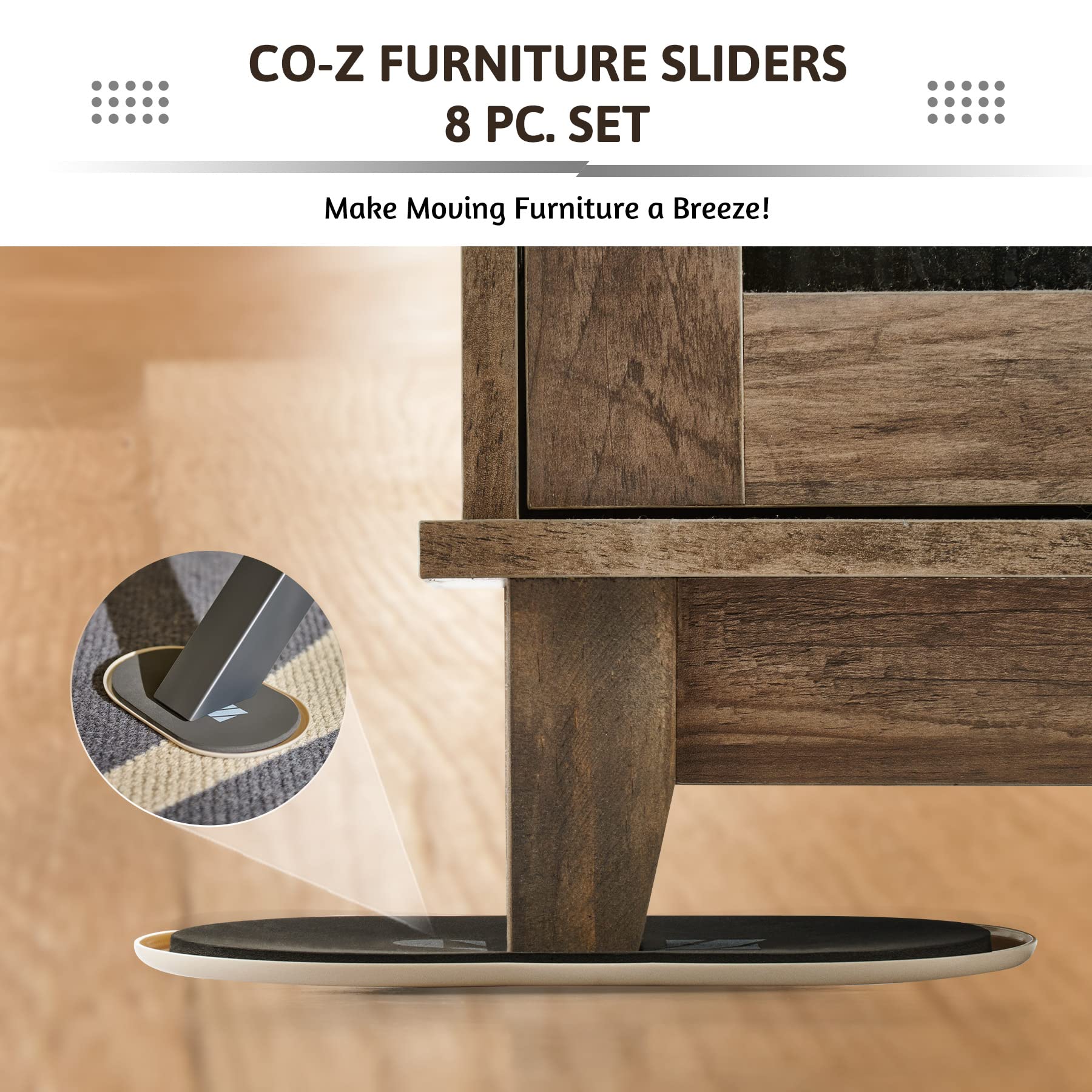 Large Furniture Sliders (8 Count)
