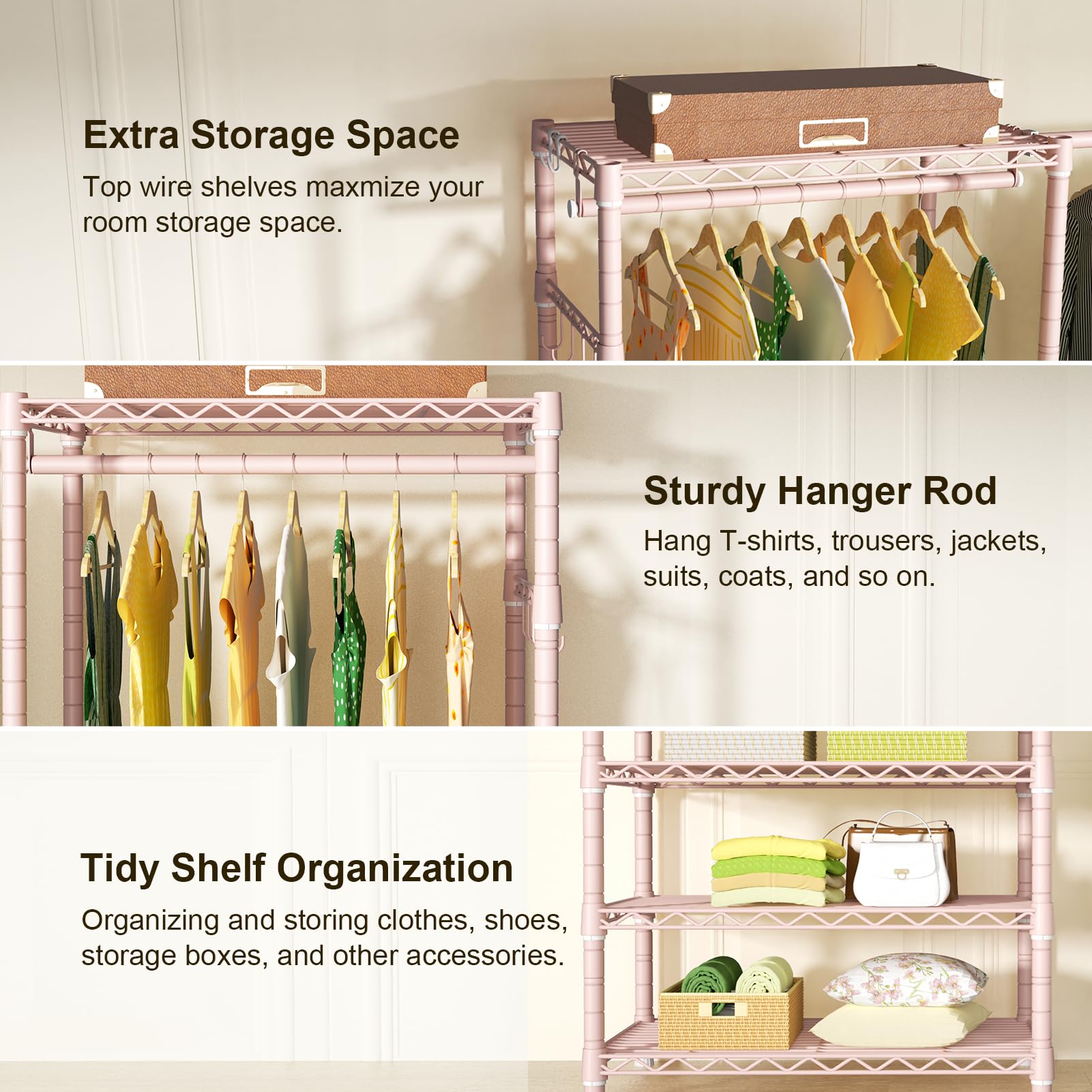 E1 Heavy Duty Closet Garment Rack