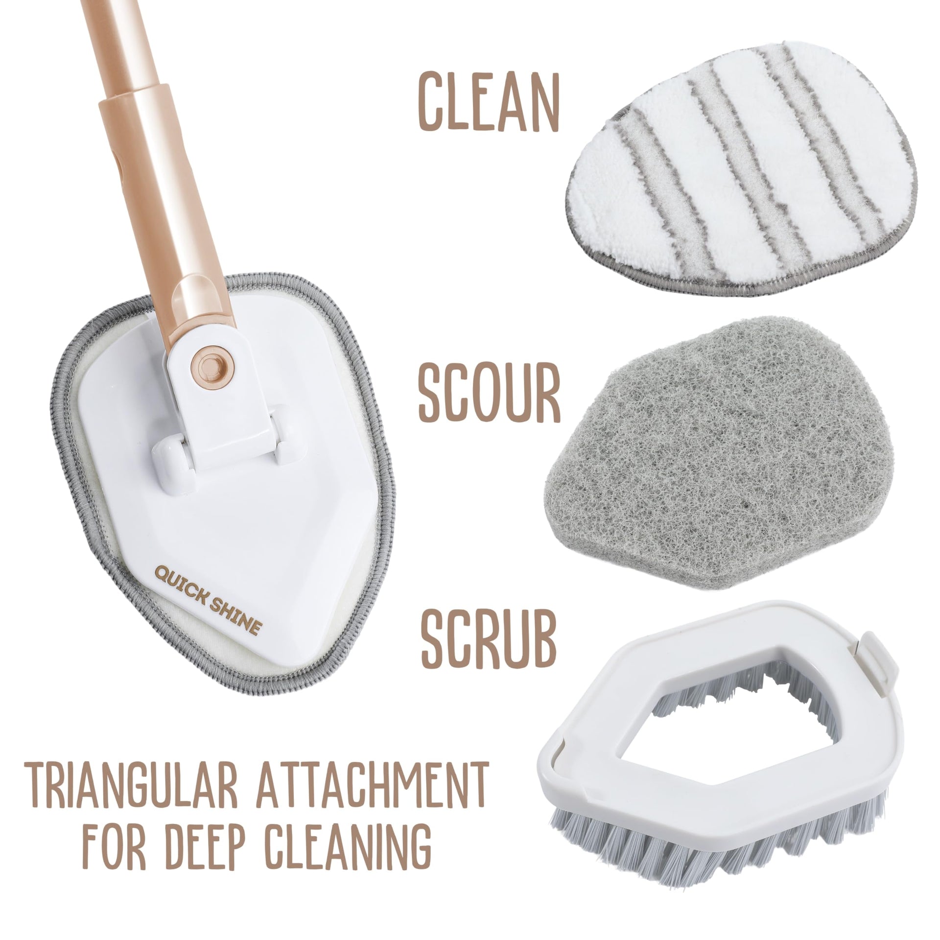 Clean + Polish 9 Piece Interchangeable Mop Kit