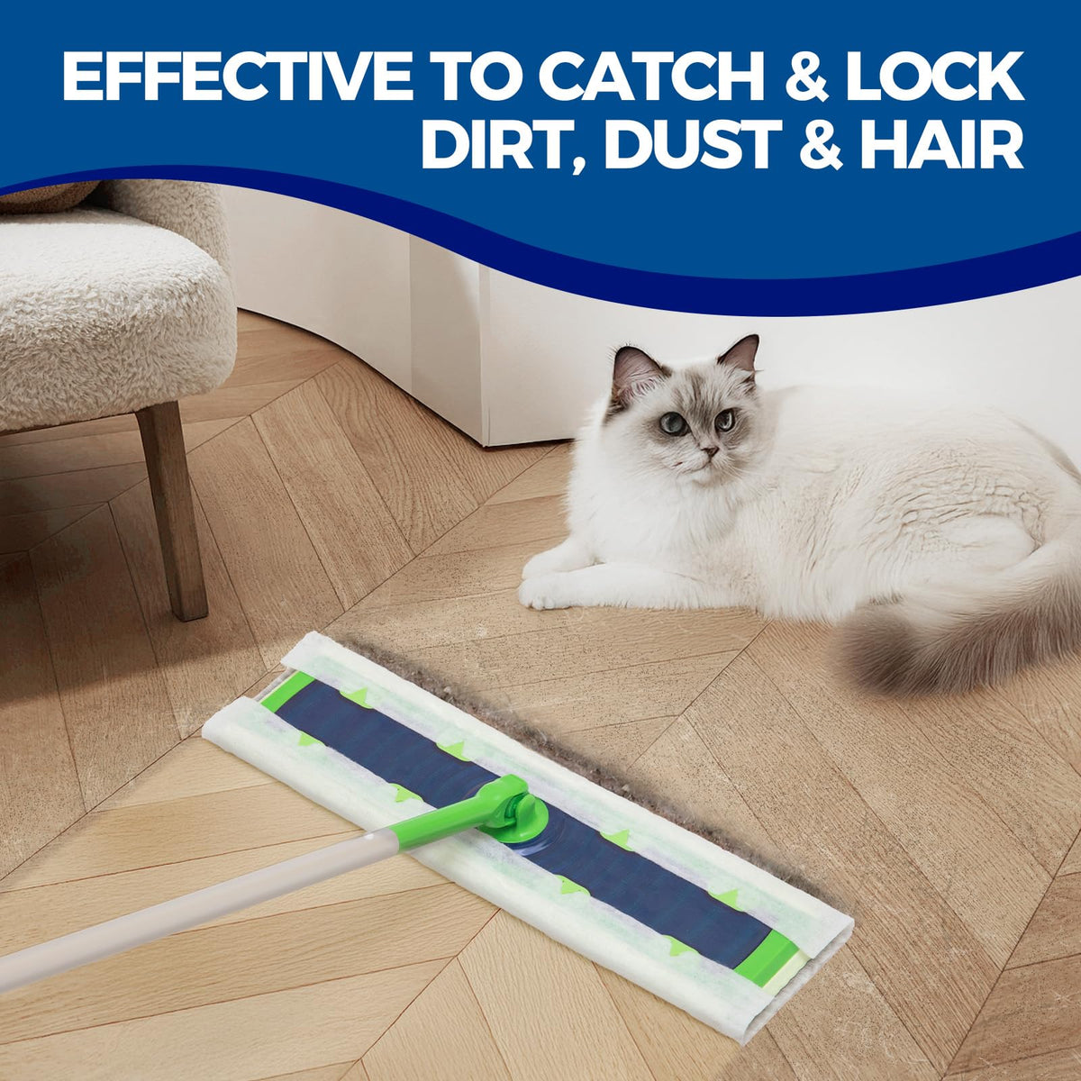XL Dry Mop Refills Dust Sweeping Cloths Disposable Mop Pads for XL Sweeper X Large Floor Cleaning Mop Refills (40 Count)
