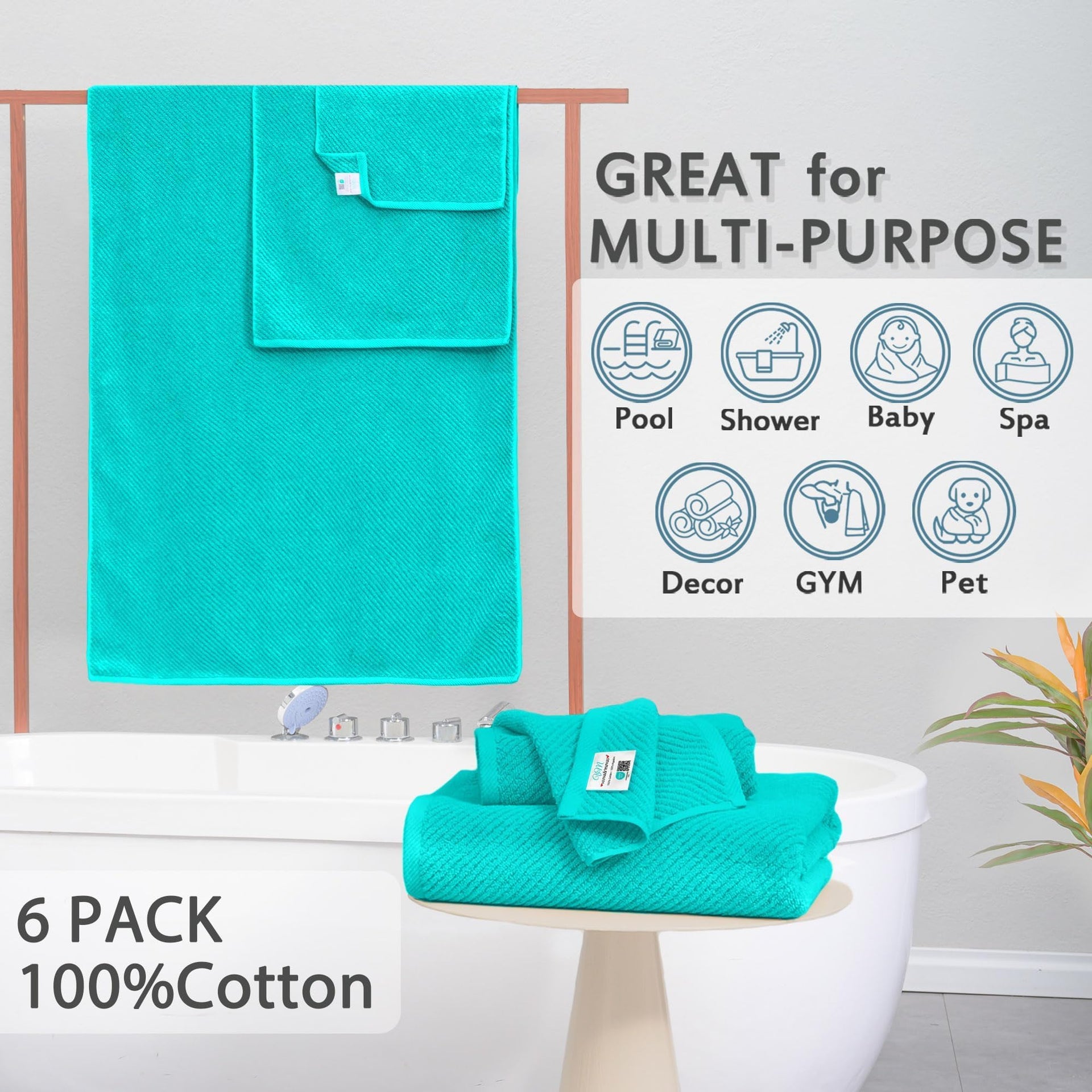 6PC Towel Set (6 Count)