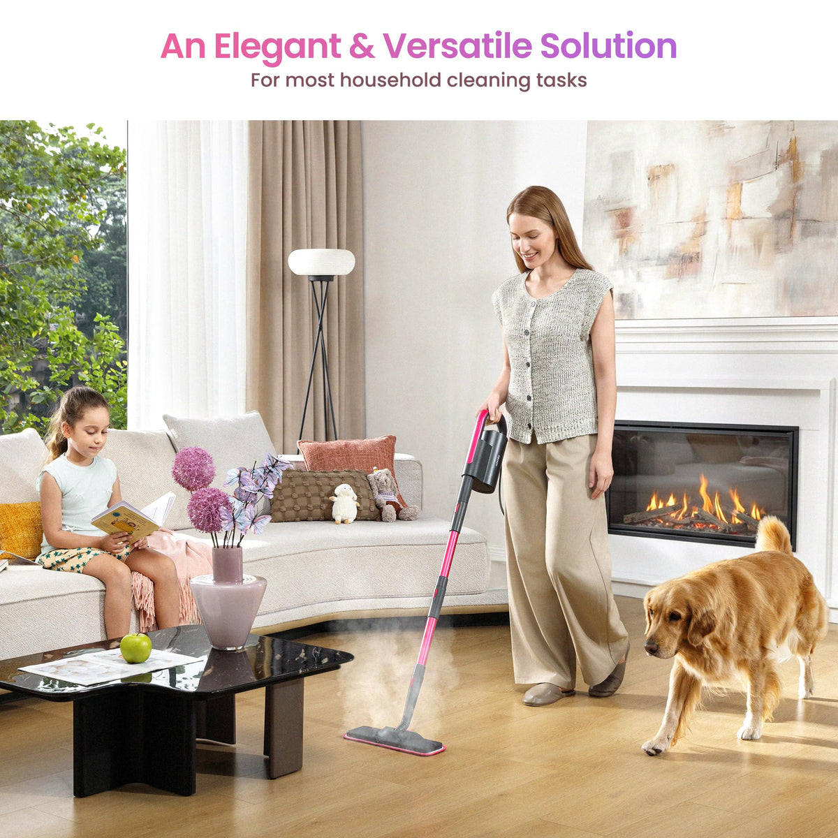 19-in-1 Steam Mop for Floor Cleaning with Handheld Steamer - ModHome Supplies