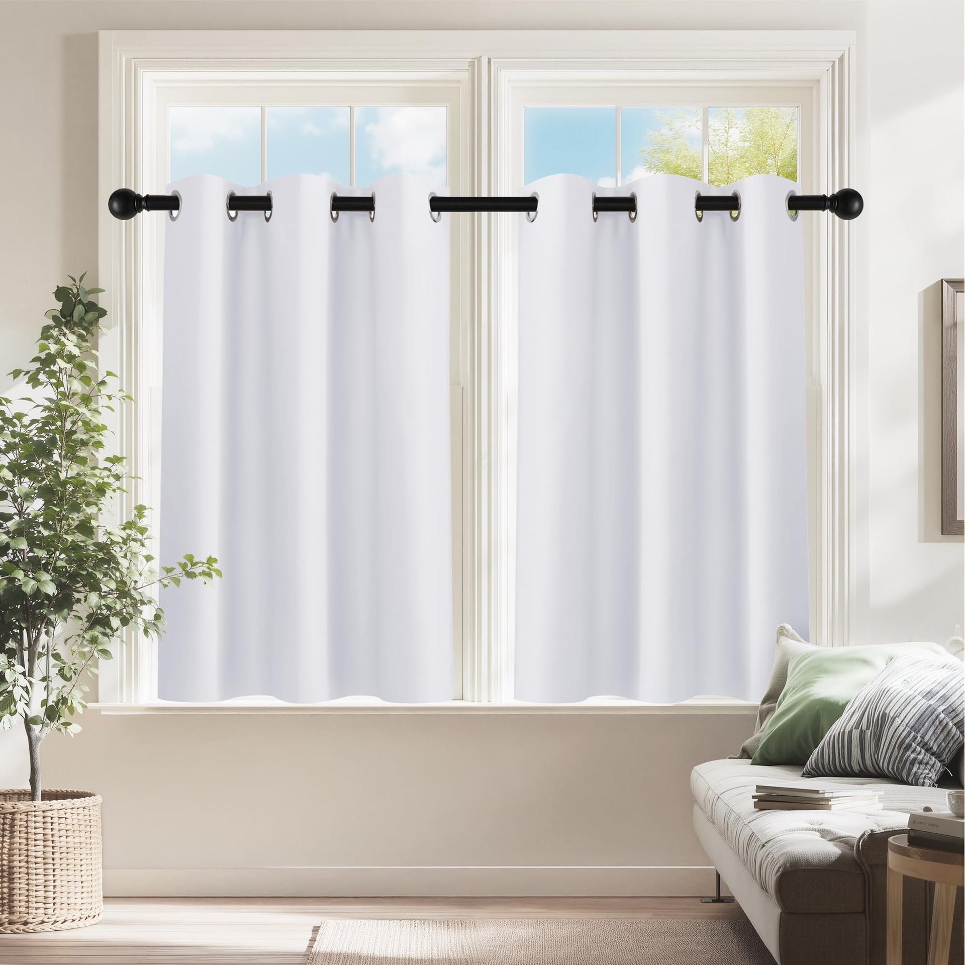 Room Darkening Window Curtain Tiers (2 Count)