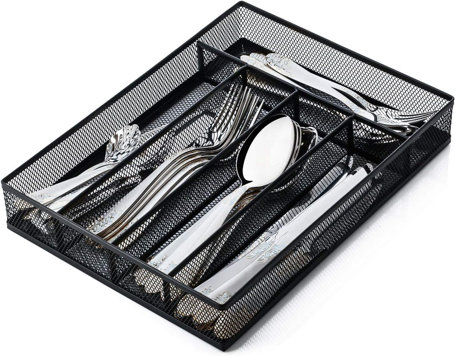 mesh silverware tray for drawer