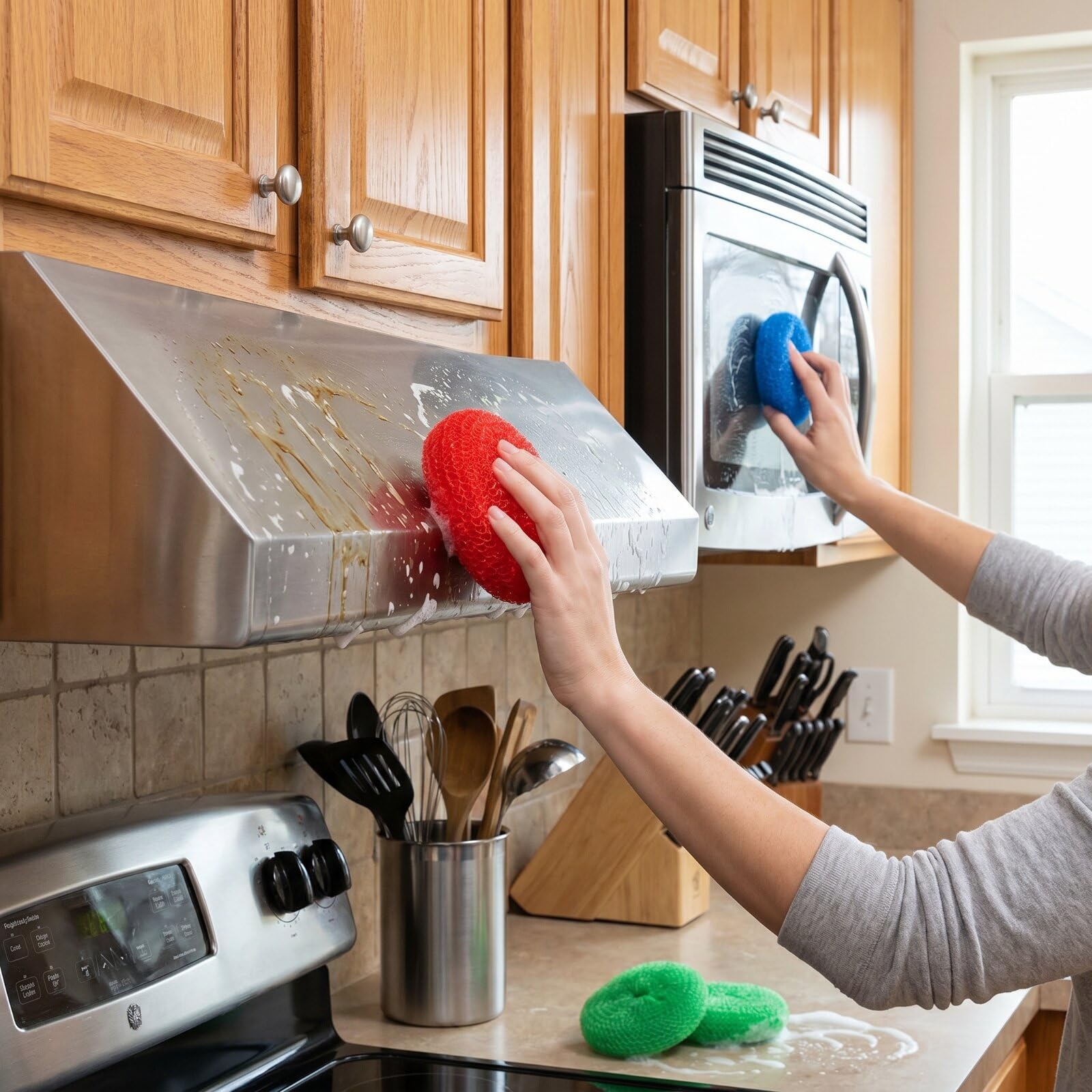 15 Pcs Plastic Dish Scrubbers (15 Count)