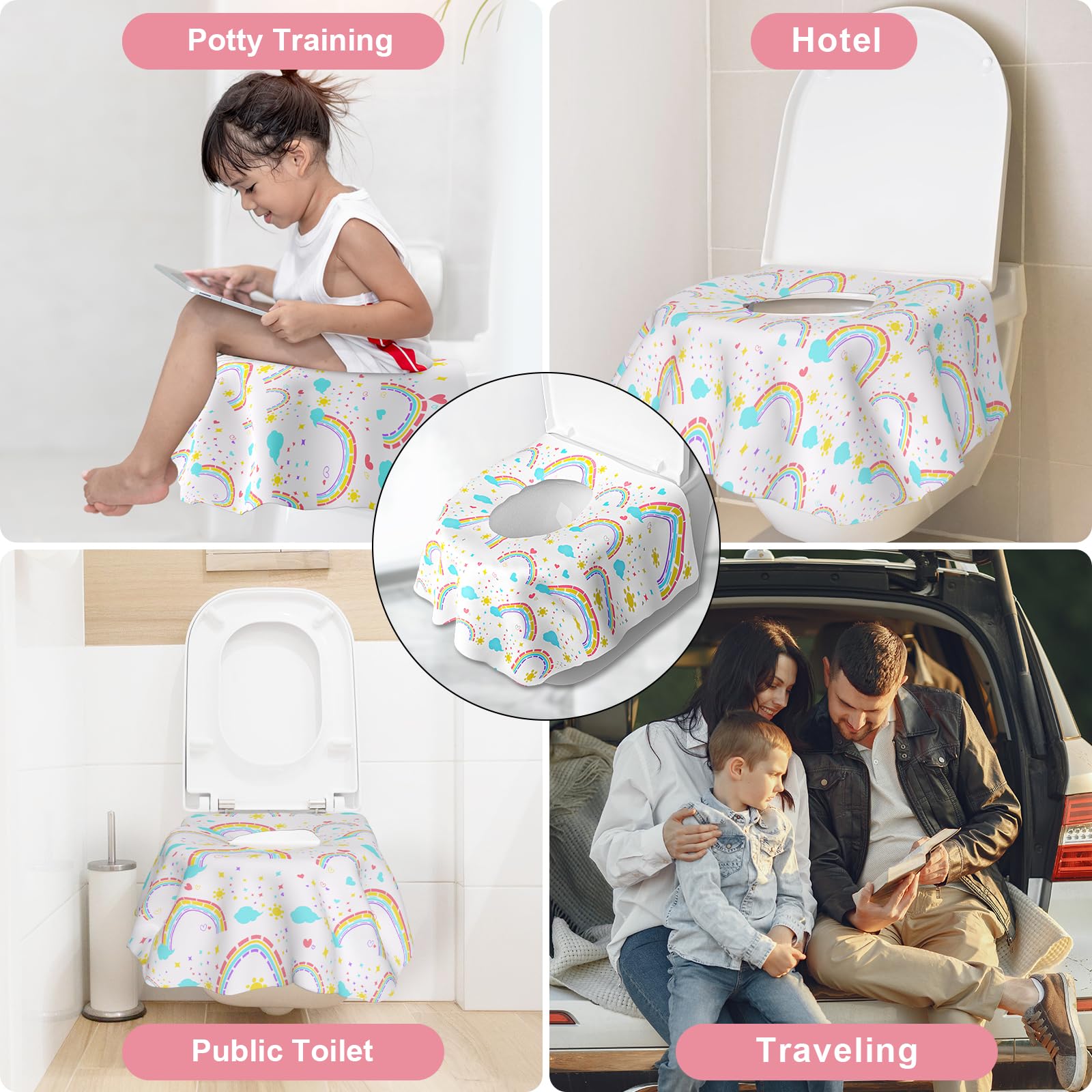 20 Pack Disposable Toilet Seat Covers for Travel (20 Count)
