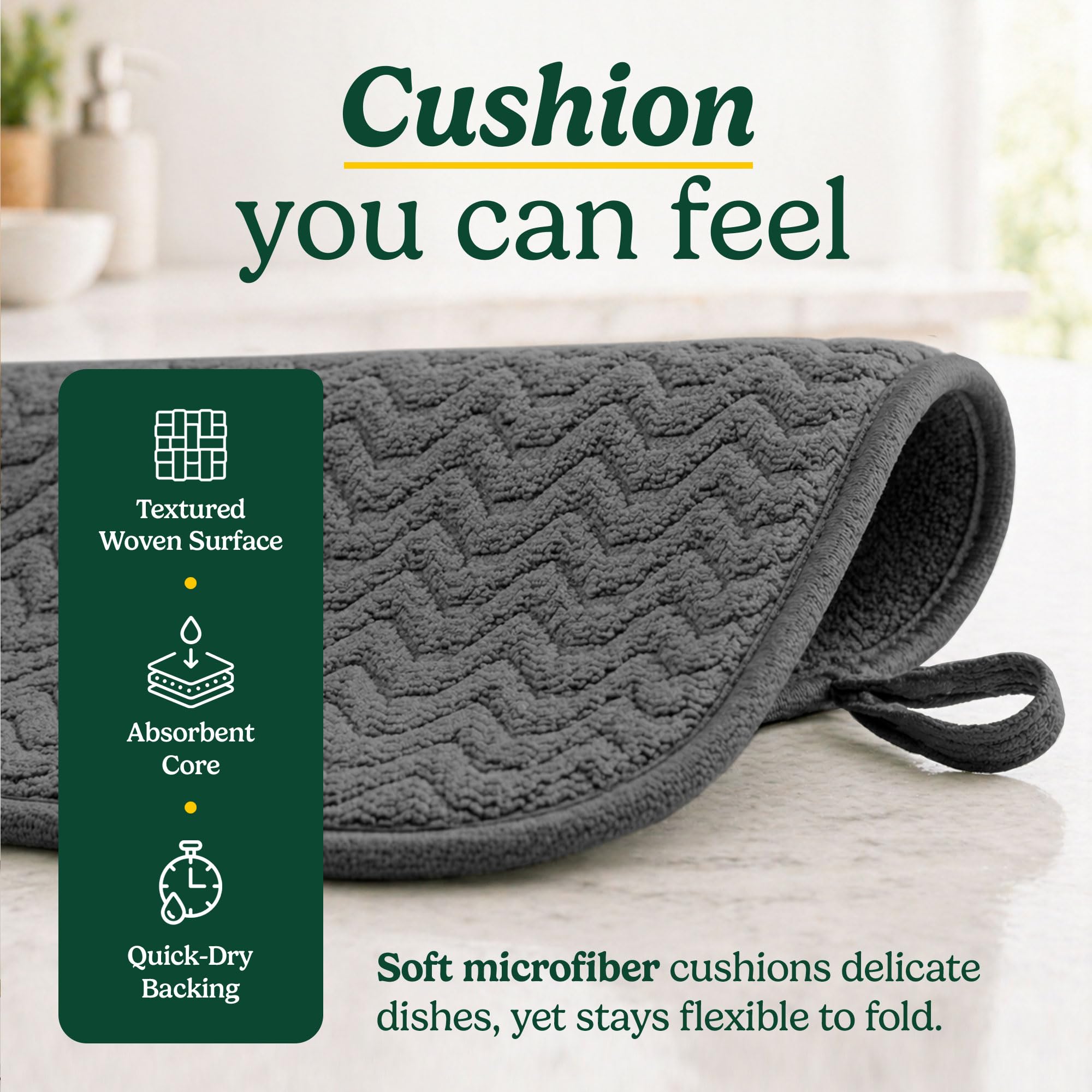 Cuisinart Dish Drying Mat for Kitchen Counter (2 Count)