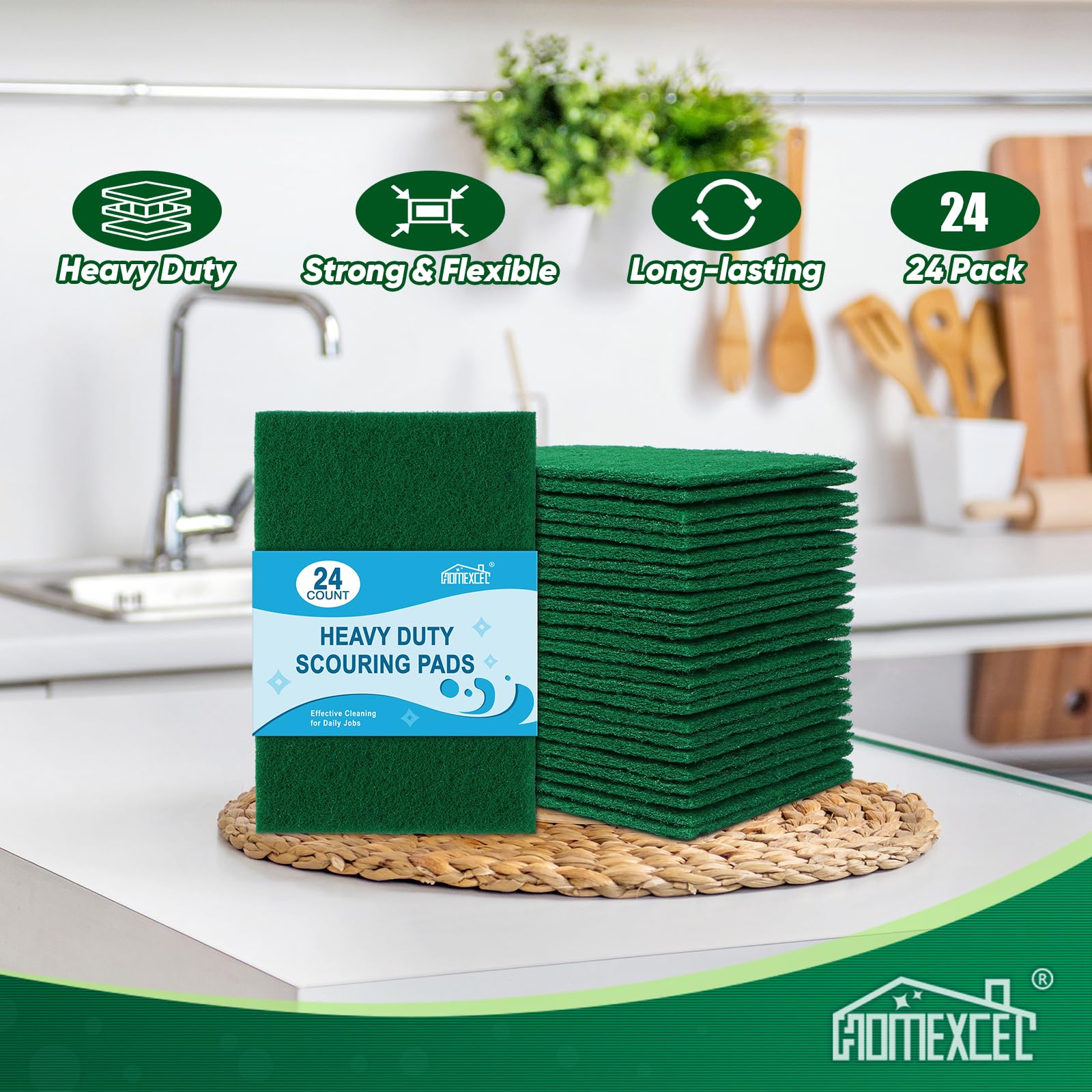 Heavy Duty Scouring Pads (24 Count)