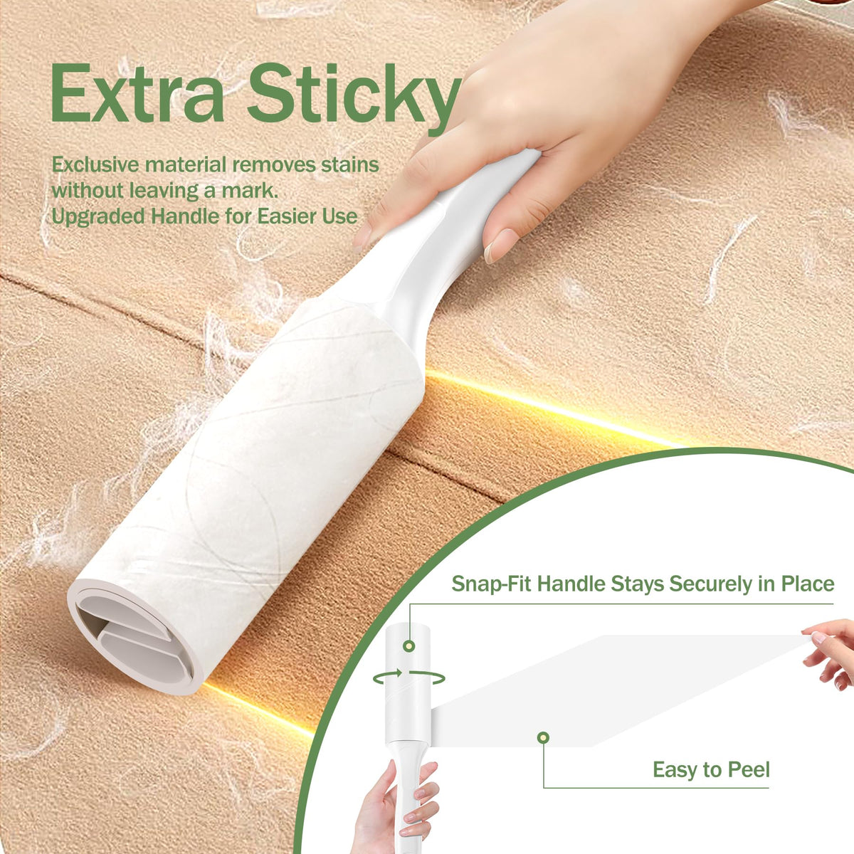 Mini Lint Roller 2 Pack for Pet Hair (2 Count)