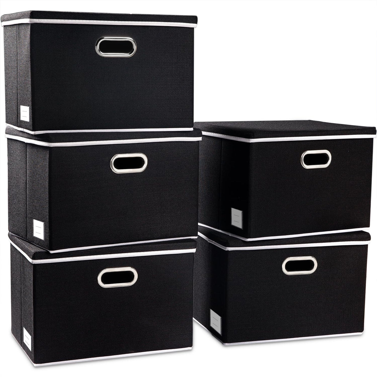 Foldable Storage Bin with Lid [5 (5 Count)