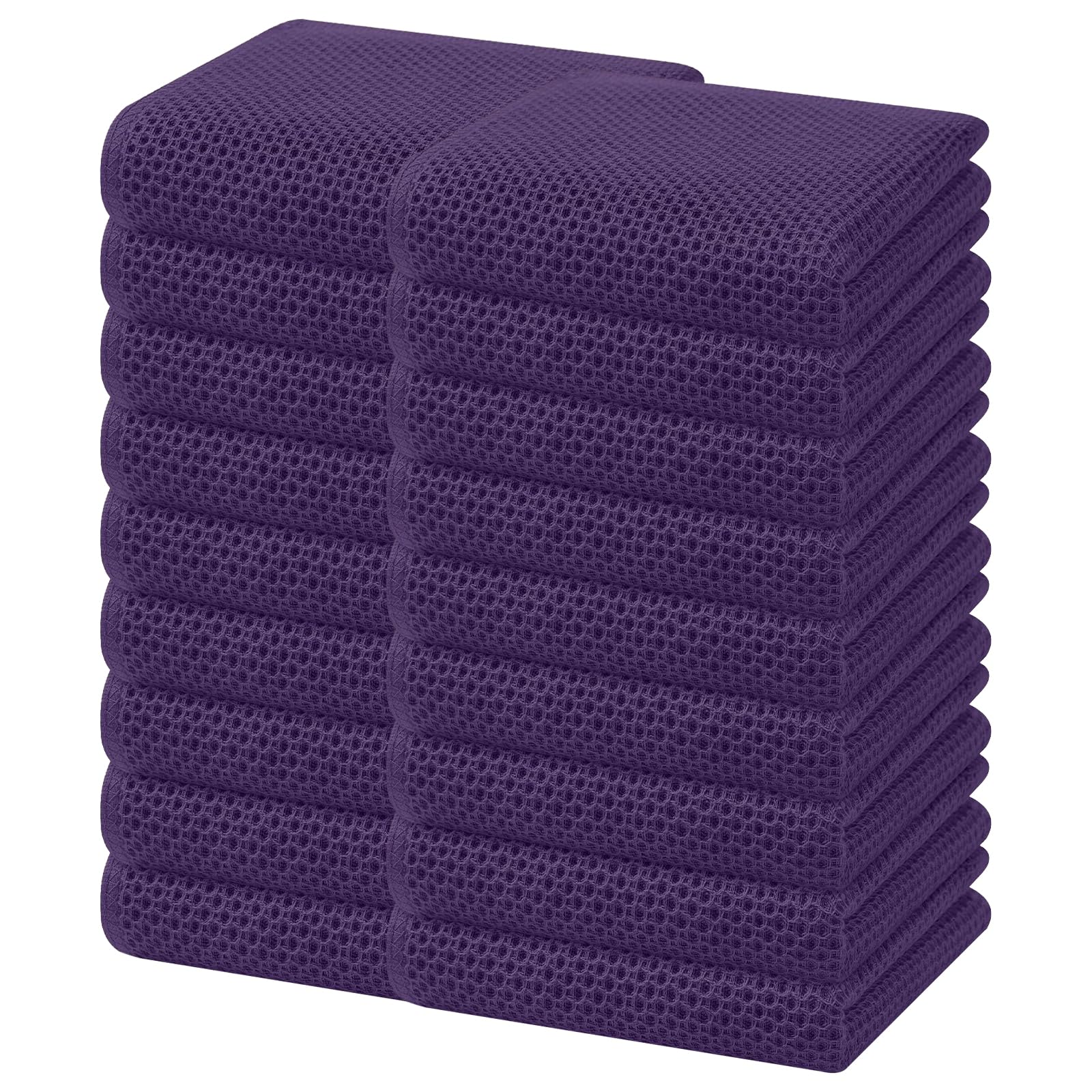100% Cotton Waffle Weave Kitchen Dish Towels 18 (18 Count)