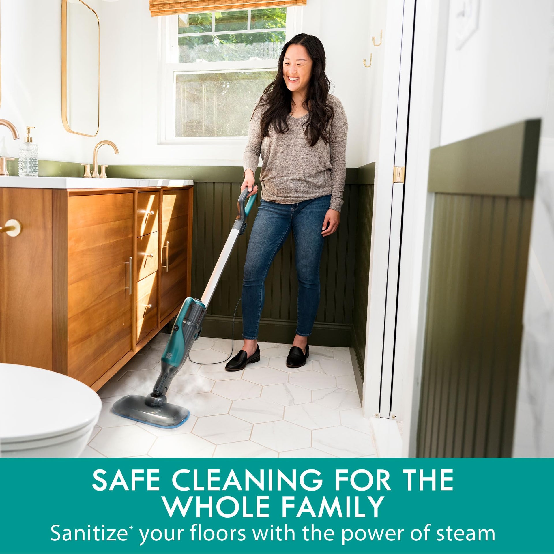 2-in-1 Steam Mop Hard Floor Cleaner