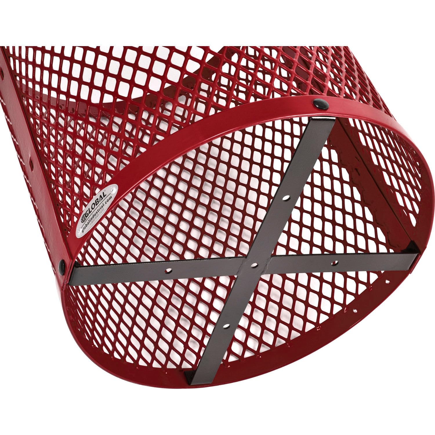 Outdoor Diamond Steel Trash Can