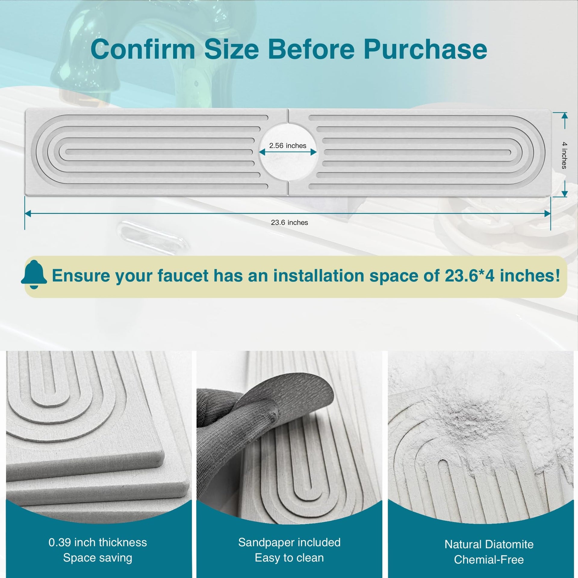 Faucet Mat for Kitchen Sink