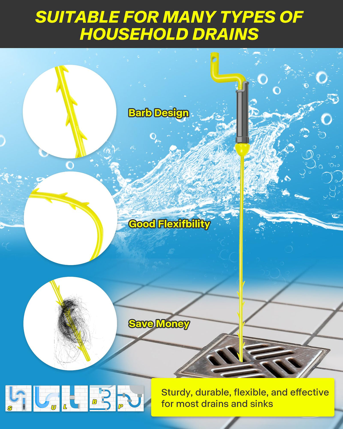 35inch Drain Clog Remover