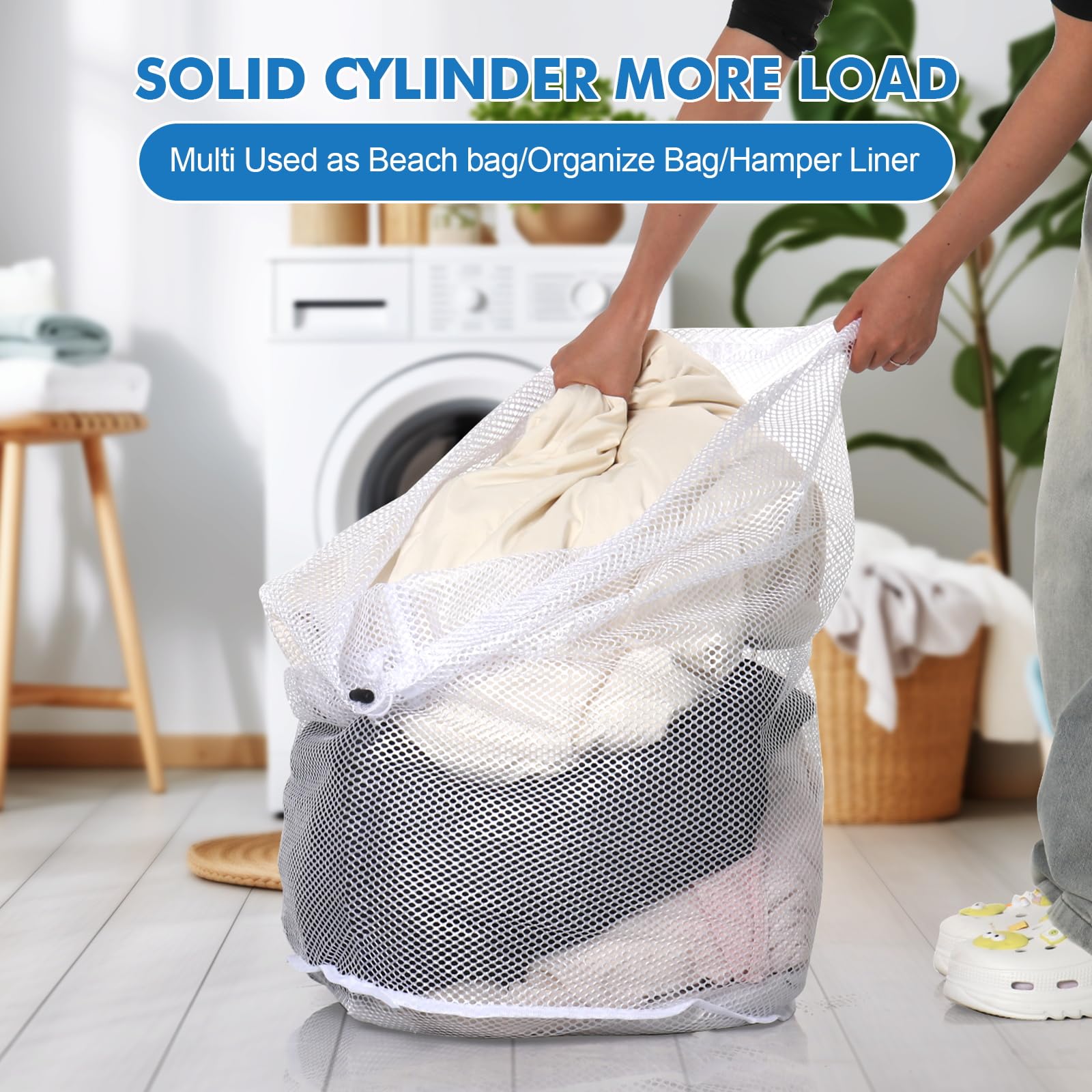 3 Pack XXL Mesh Laundry Bags for Delicates (3 Count)