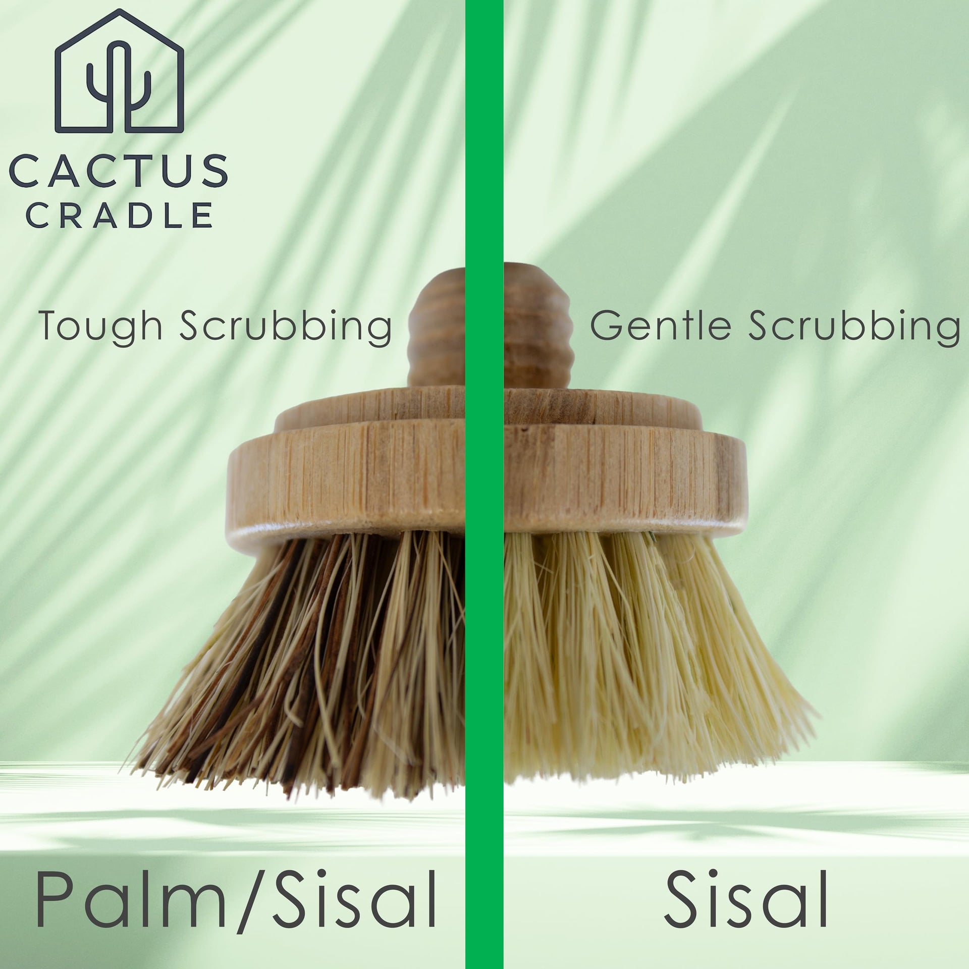 Cactus Cradle Bamboo Scrub Brush Set
