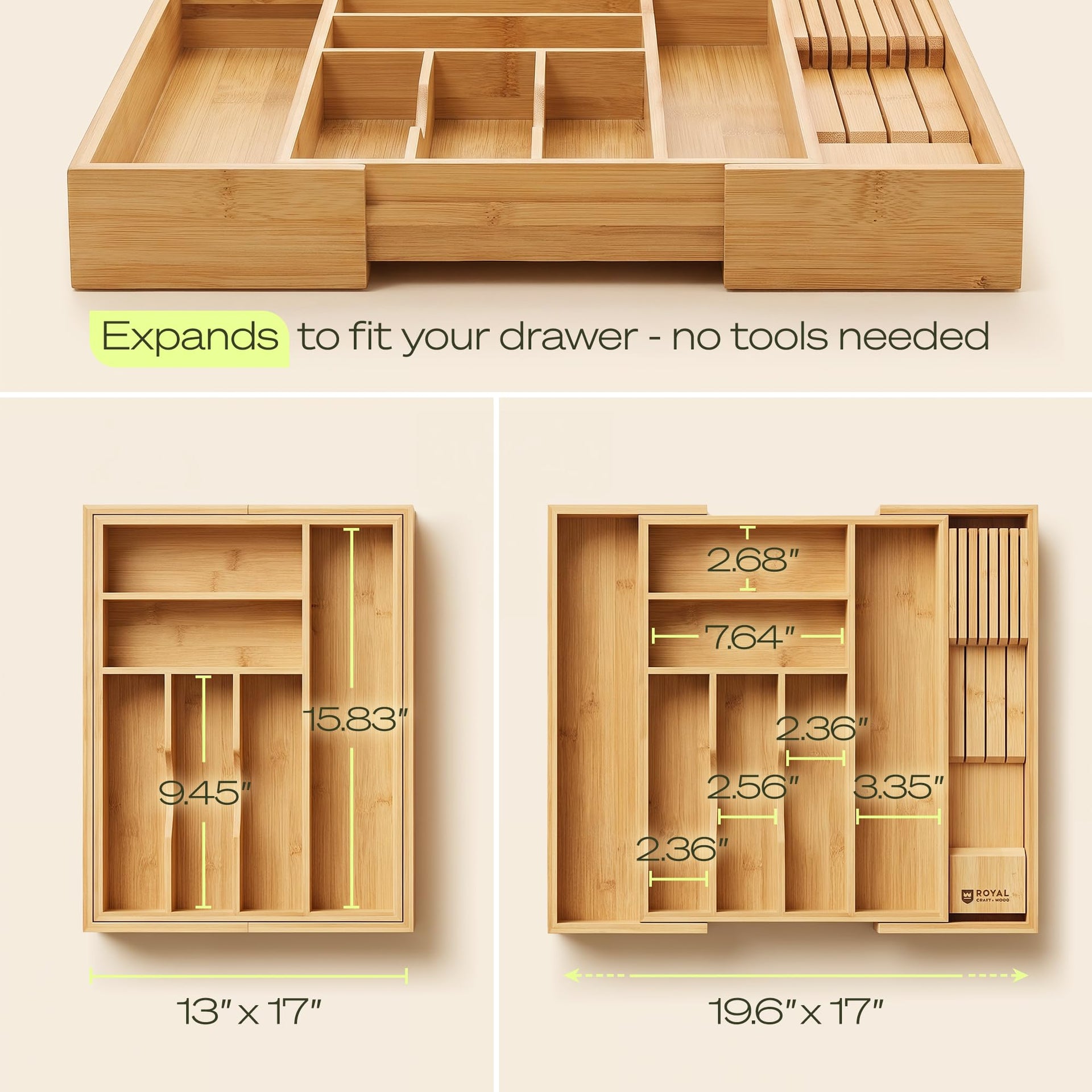 Drawer Organizer for Kitchen Organization