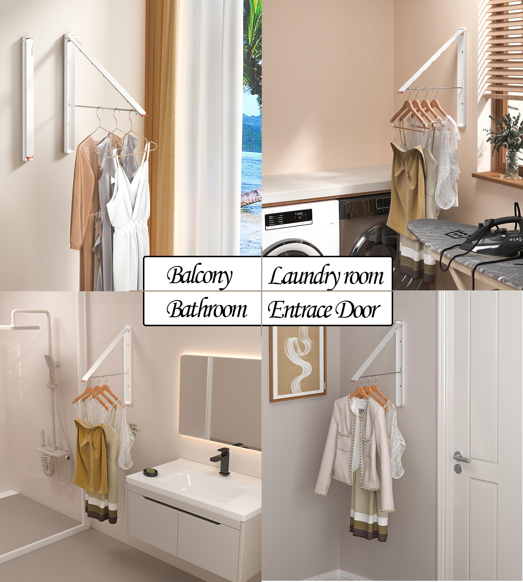 Clothes Drying Rack Wall Mounted