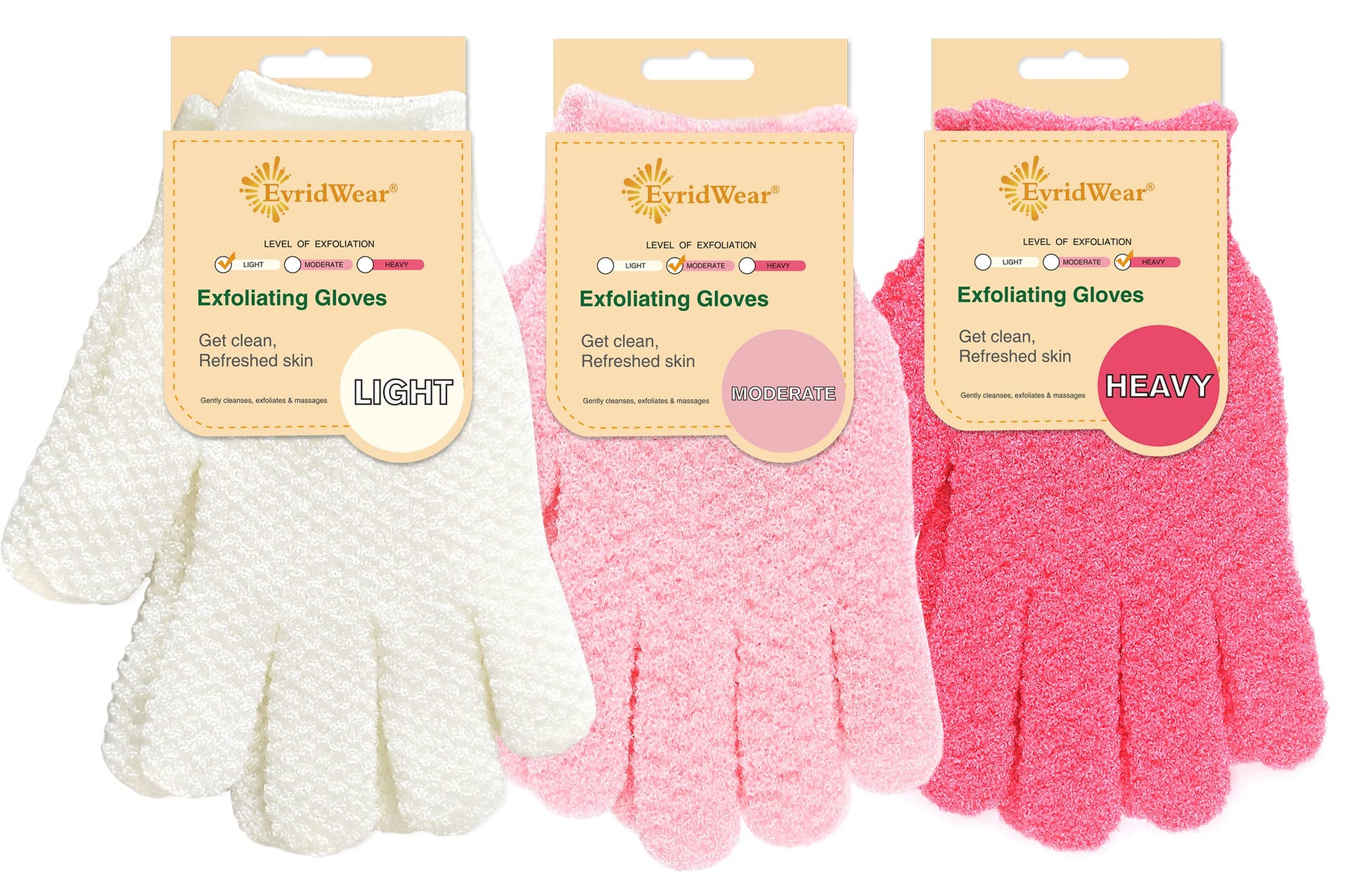 Exfoliating Glove for Shower Bath (3 Count)
