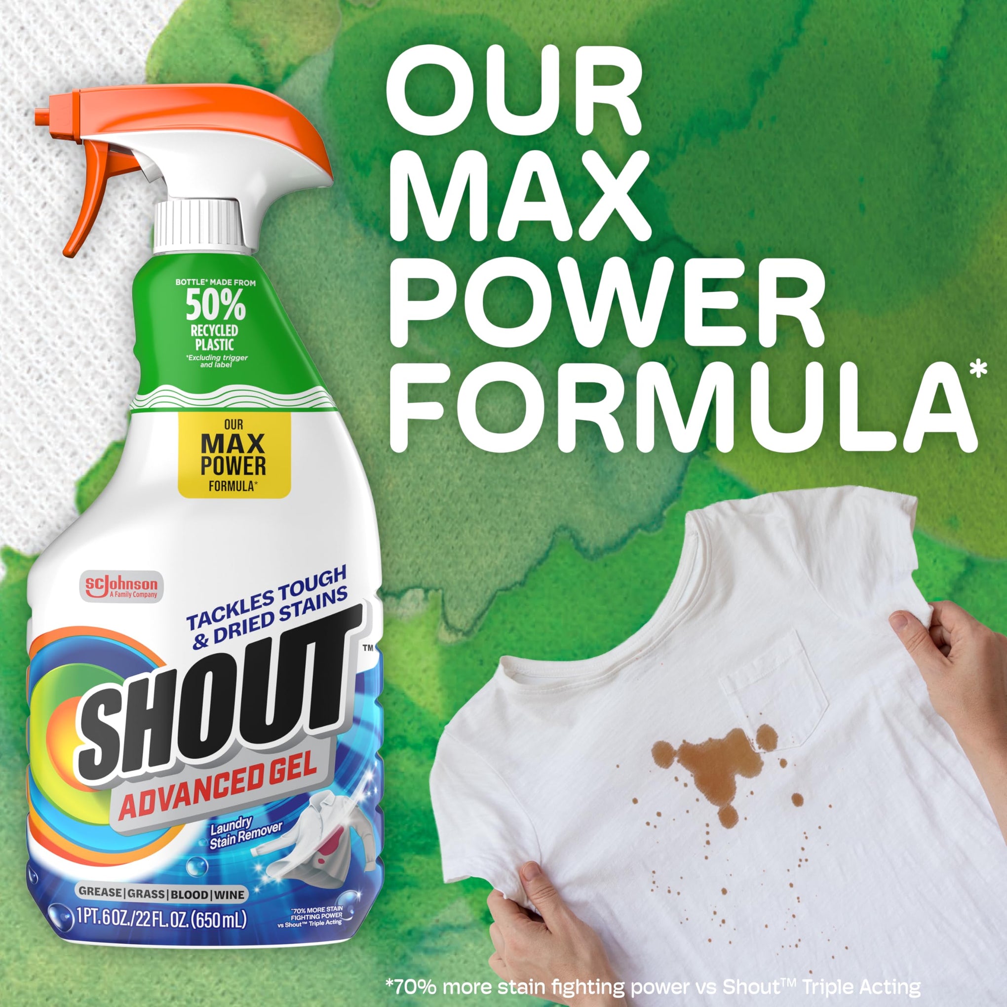 Advanced Laundry Stain Remover Gel for Clothes Laundry (22 Fl Oz)
