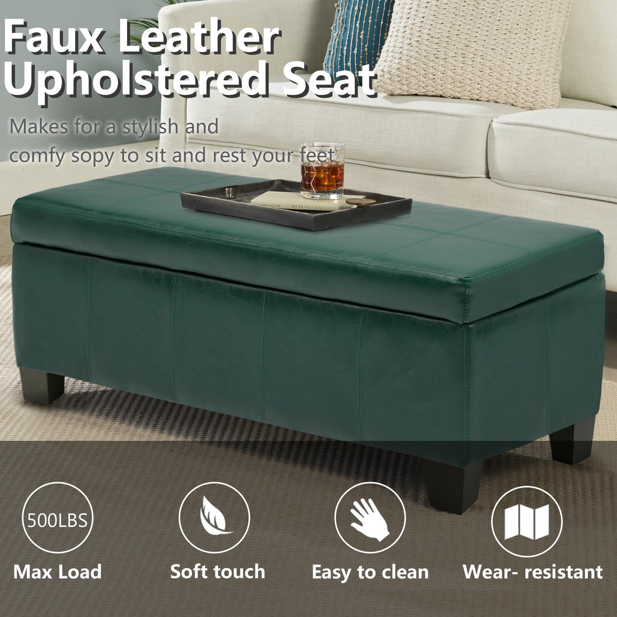 51 Inch Storage Ottoman