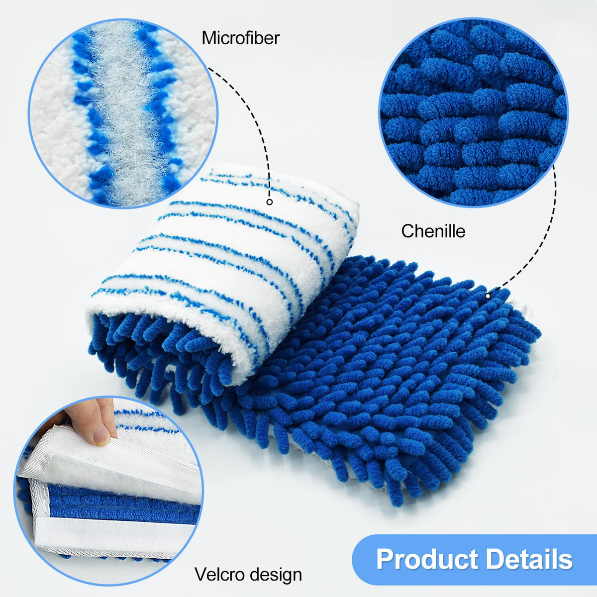 3 Pack Mop Heads Replacements Compatible for Ocedar Dual (3 Count)