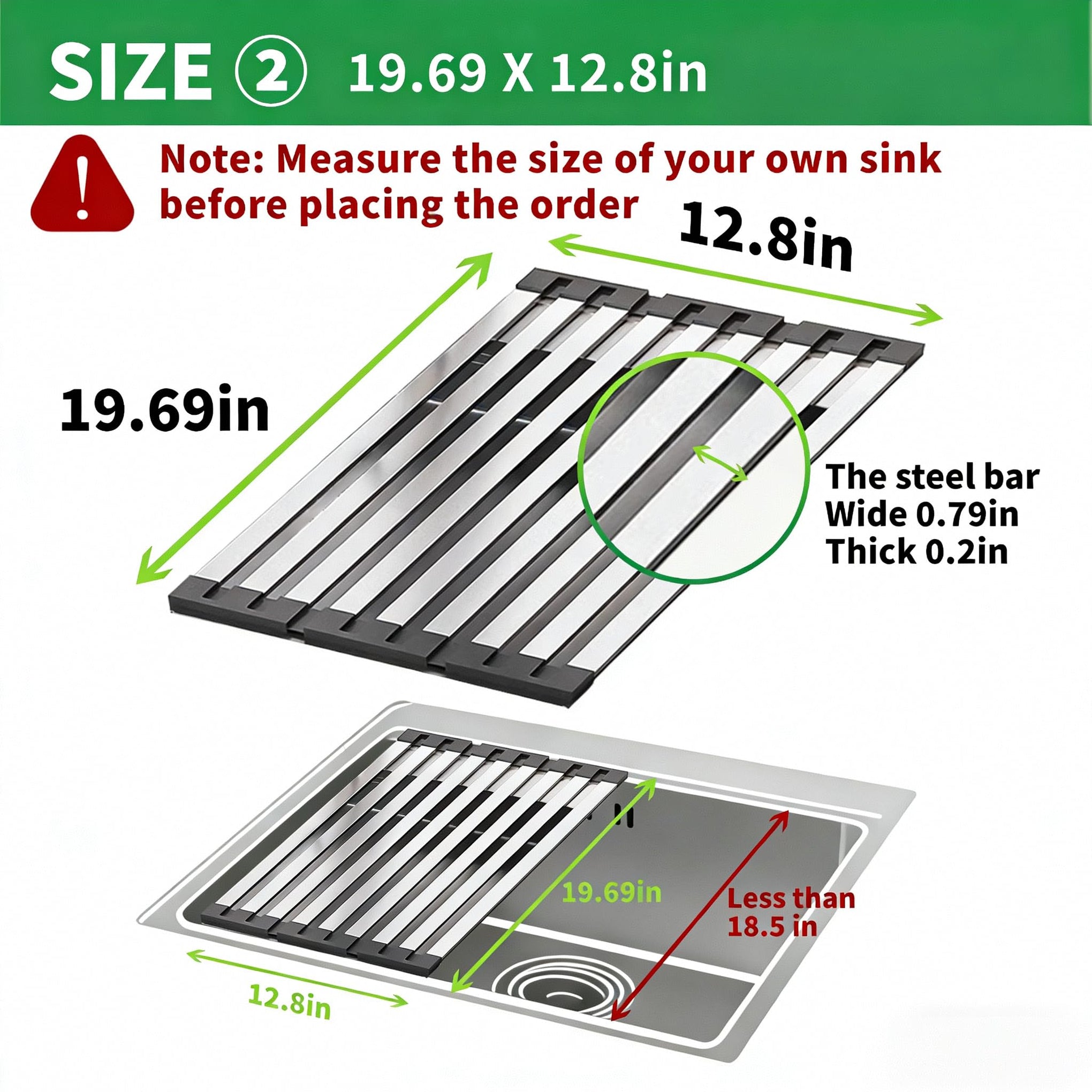 Over the Sink Kitchen Dish Drying Rack Organizer