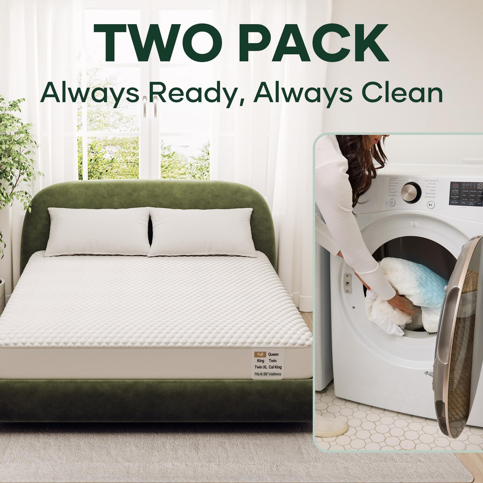 100% Waterproof Mattress Protector (2 Count)