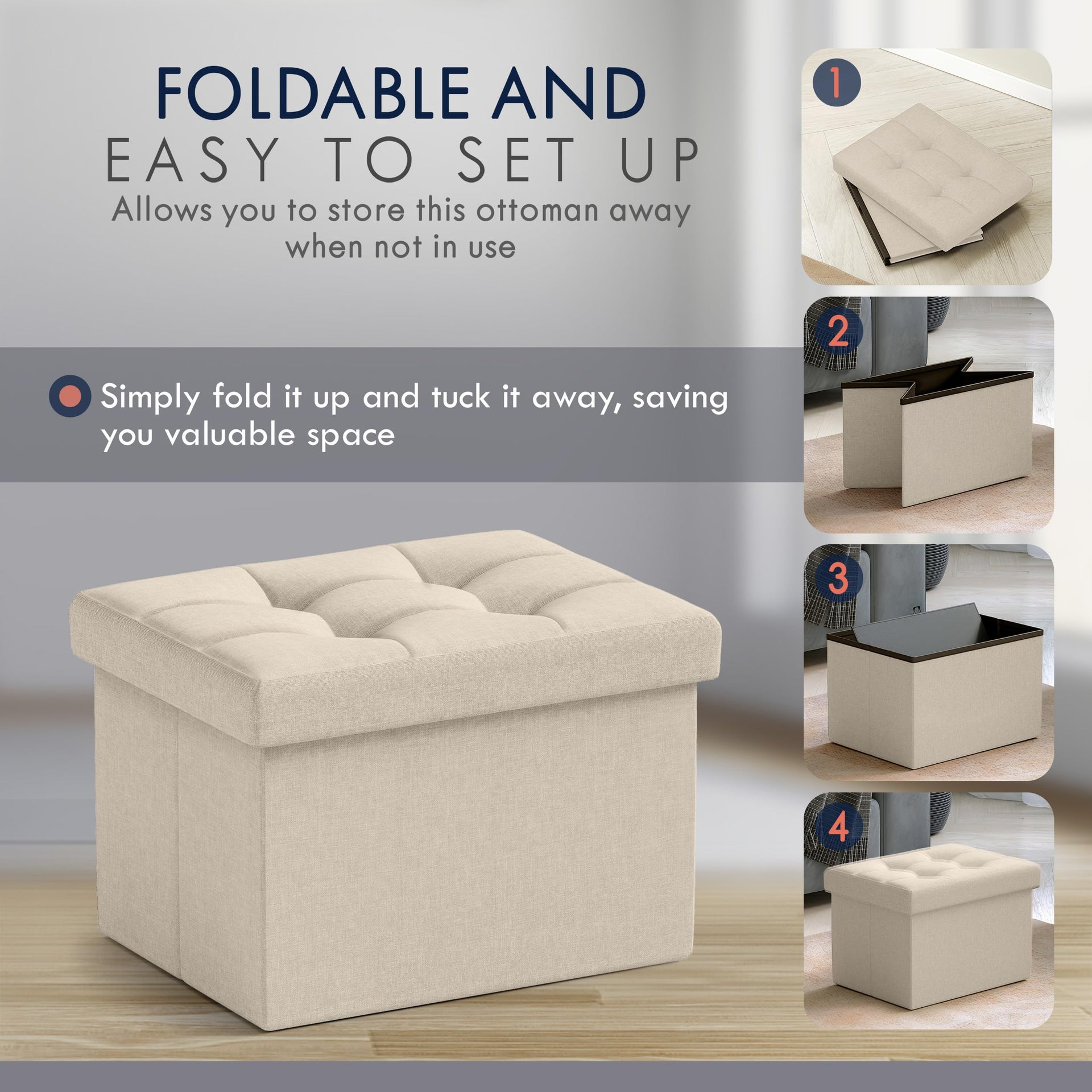 Small Rectangle Ottoman Set of 2 (2 Count)