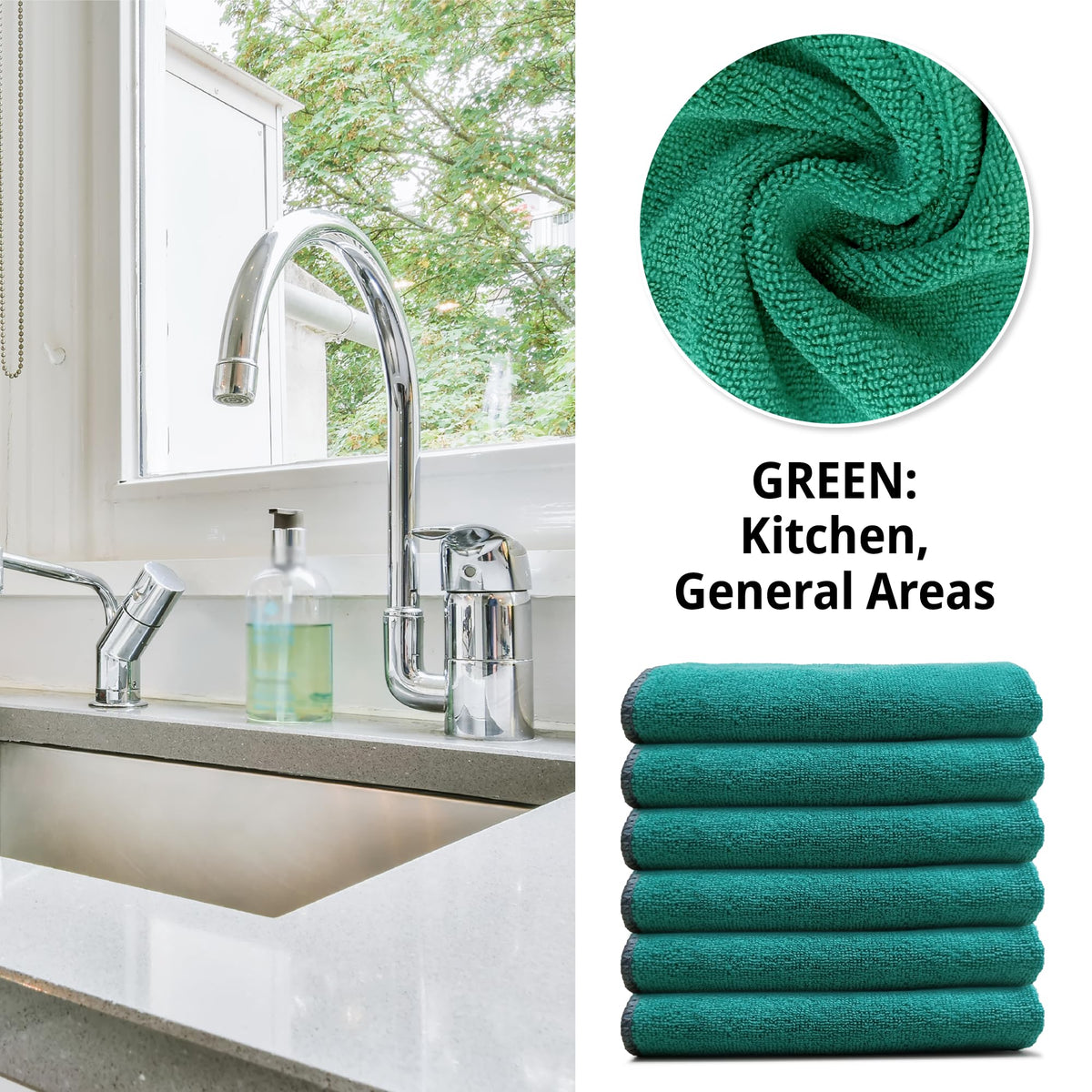 Premium Microfiber Cleaning Cloth 16"x16" (12 Count)