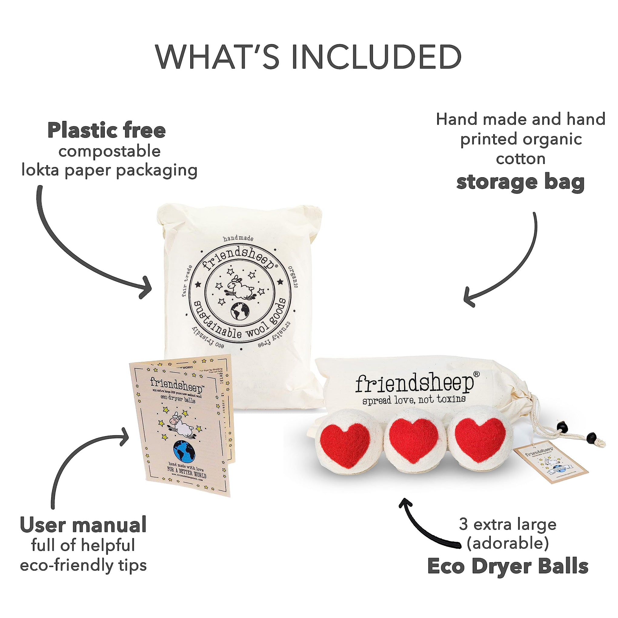 Wool Dryer Balls (3 Count)