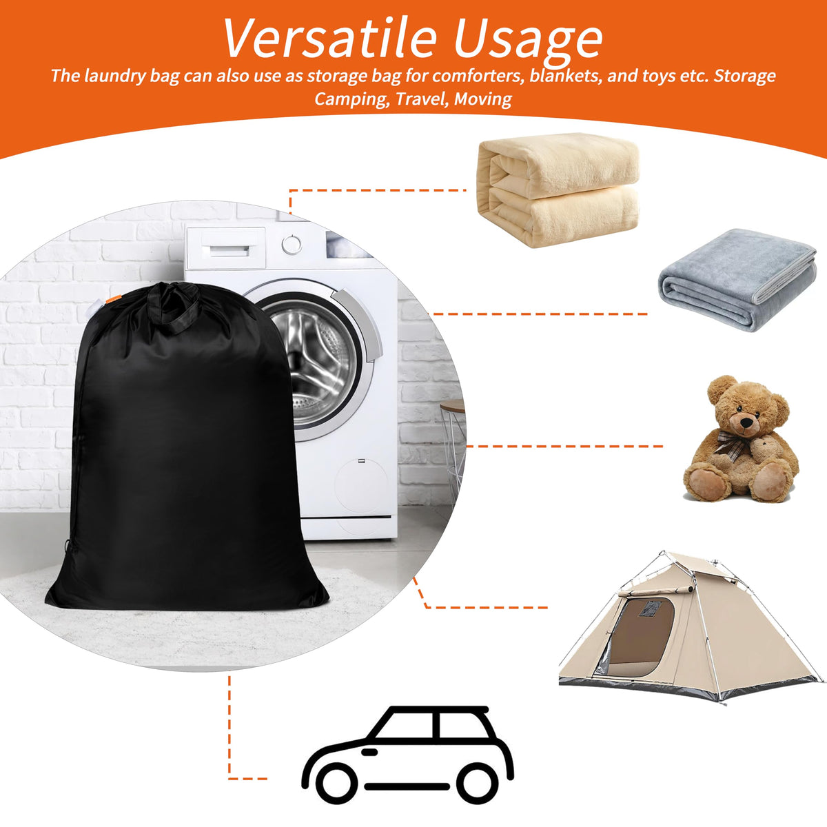 Extra Heavy Duty Laundry Bag with Handles