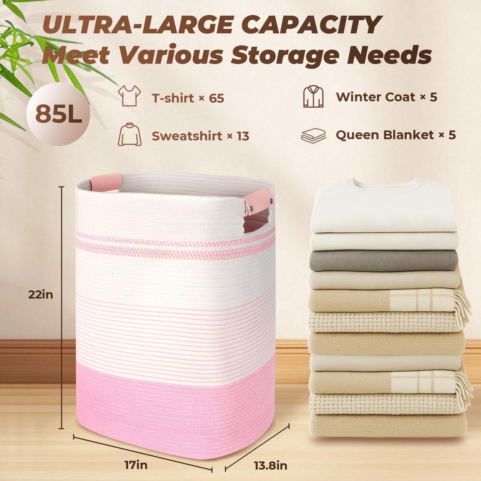 Laundry Basket with Handles