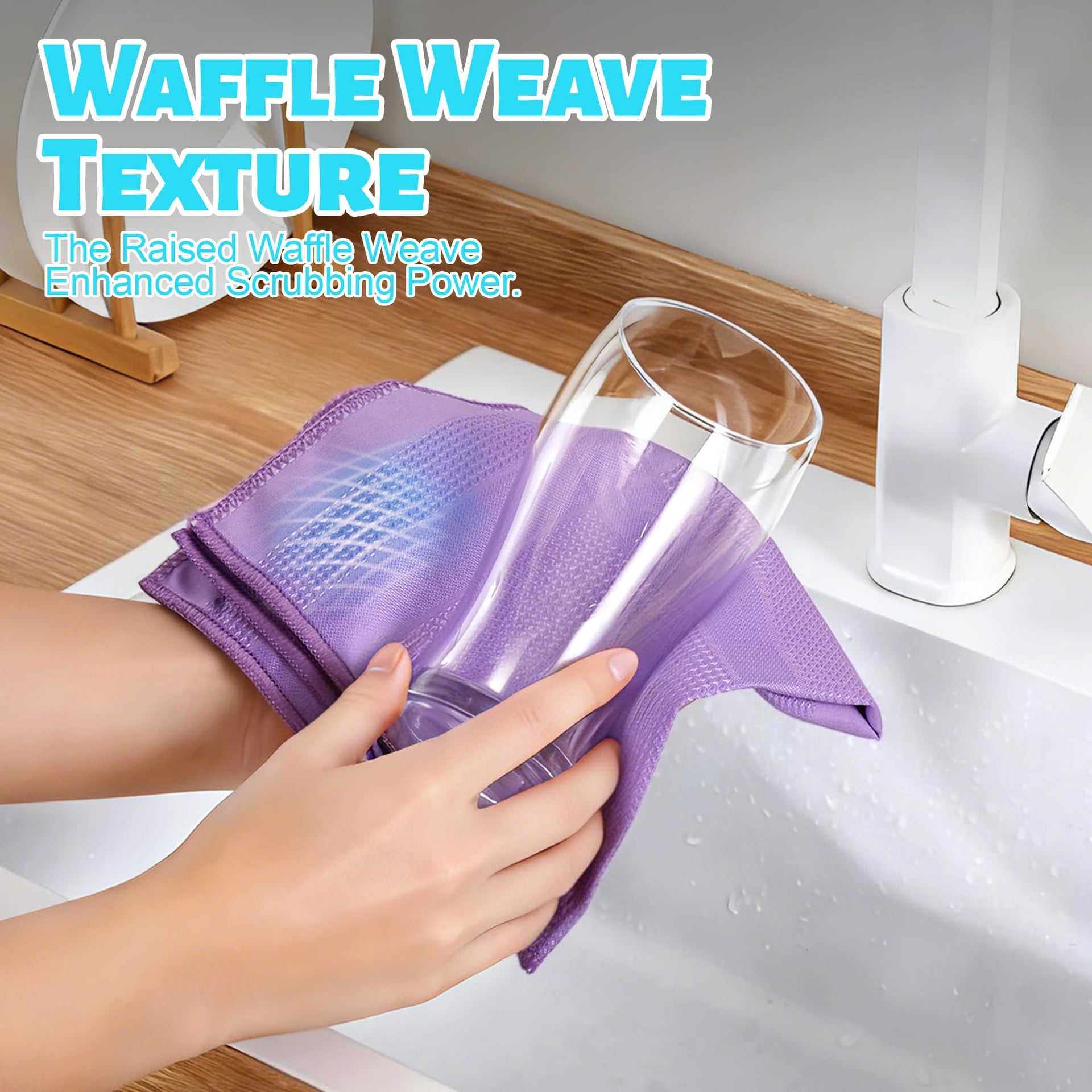Microfiber Waffle Weave Cleaning Cloth (6 Count)
