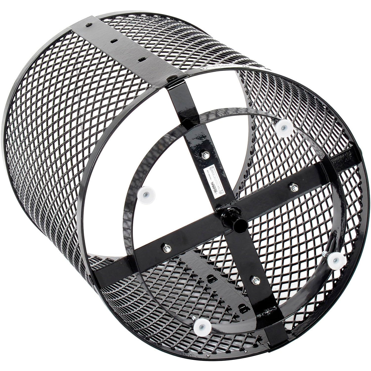 Outdoor Diamond Steel Trash Can with Rain Bonnet Lid