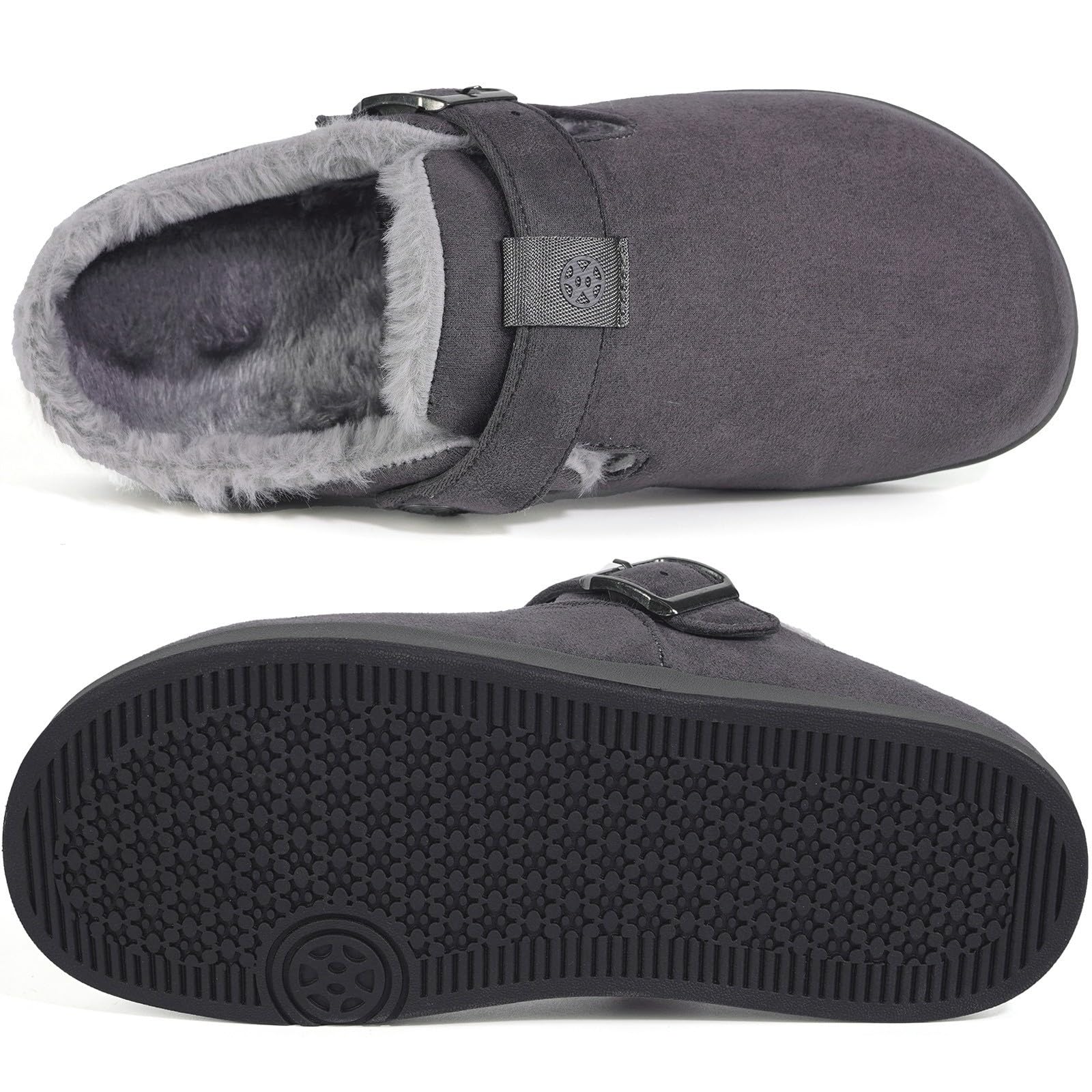 Fur Lined Clogs for Women Men Winter Slippers