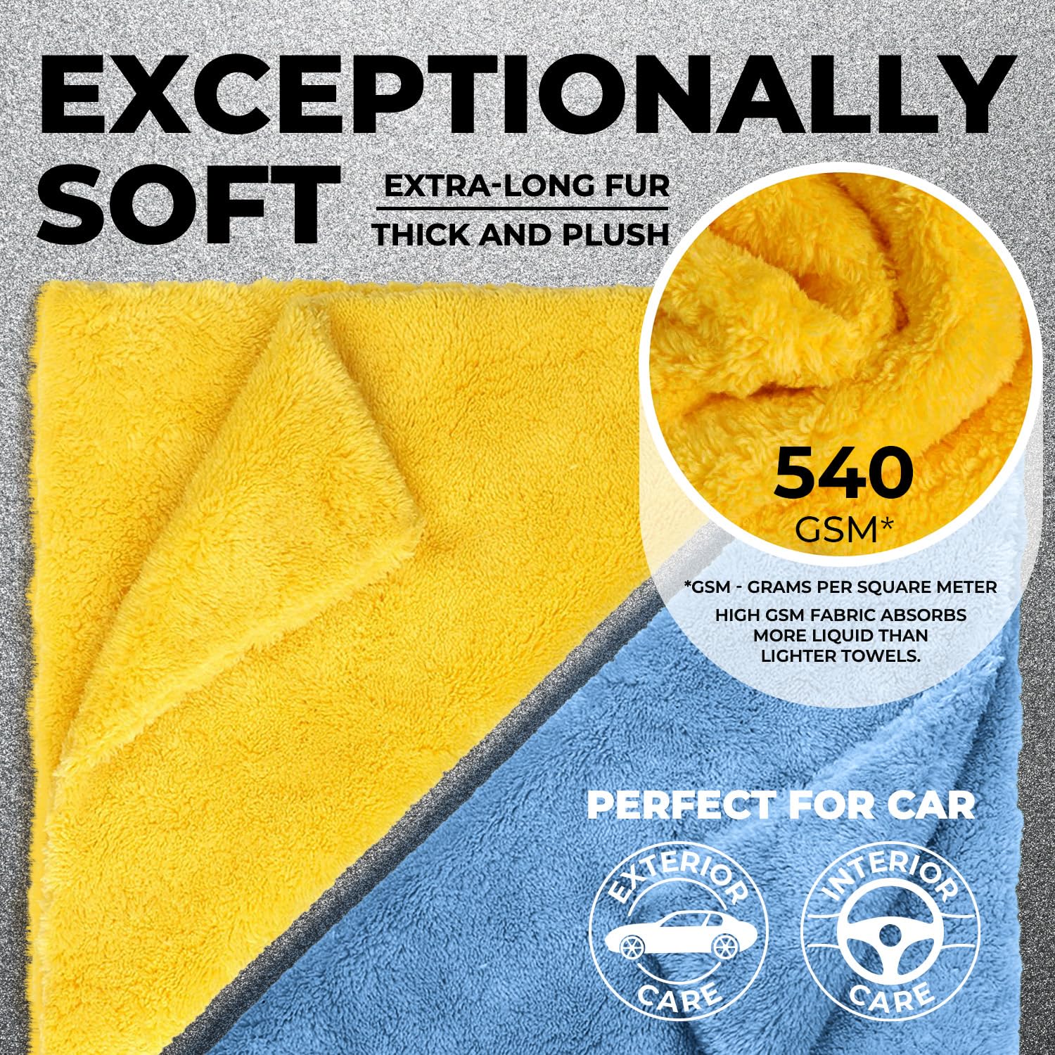 Edgeless Microfiber Car Towels (6 Count)
