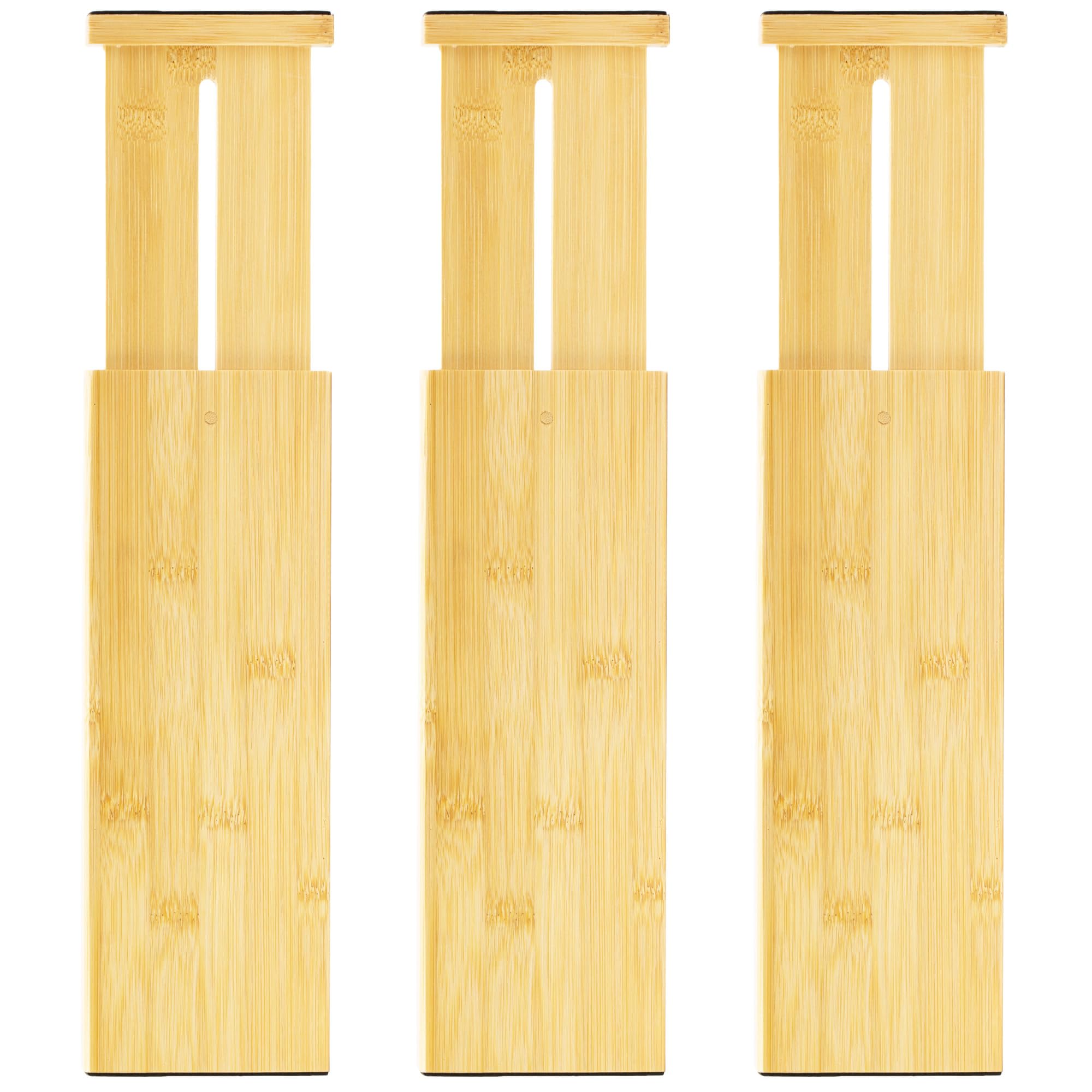 3 Pack Bamboo Drawer Dividers