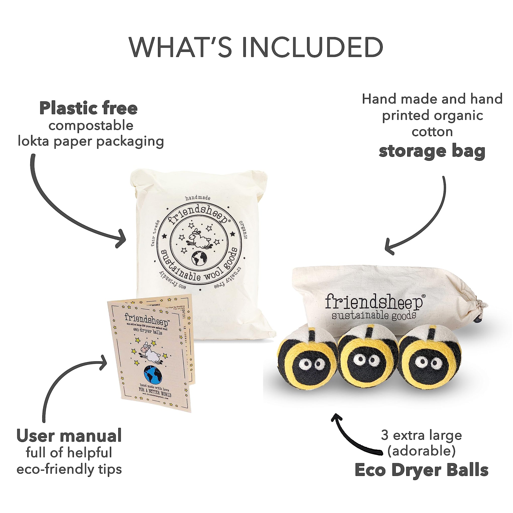 Wool Dryer Balls (3 Count)