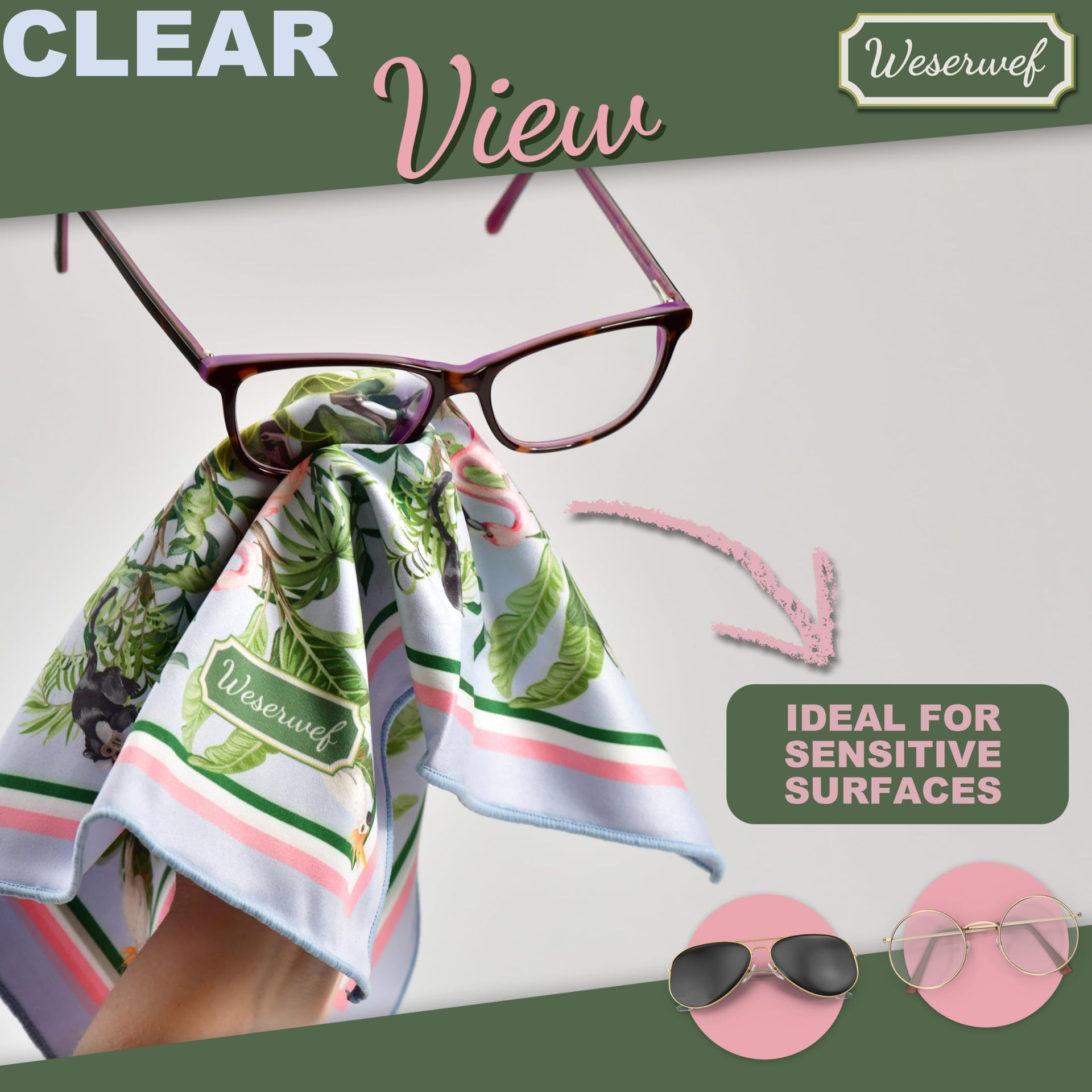 Design Microfiber Glasses Cleaning Cloth