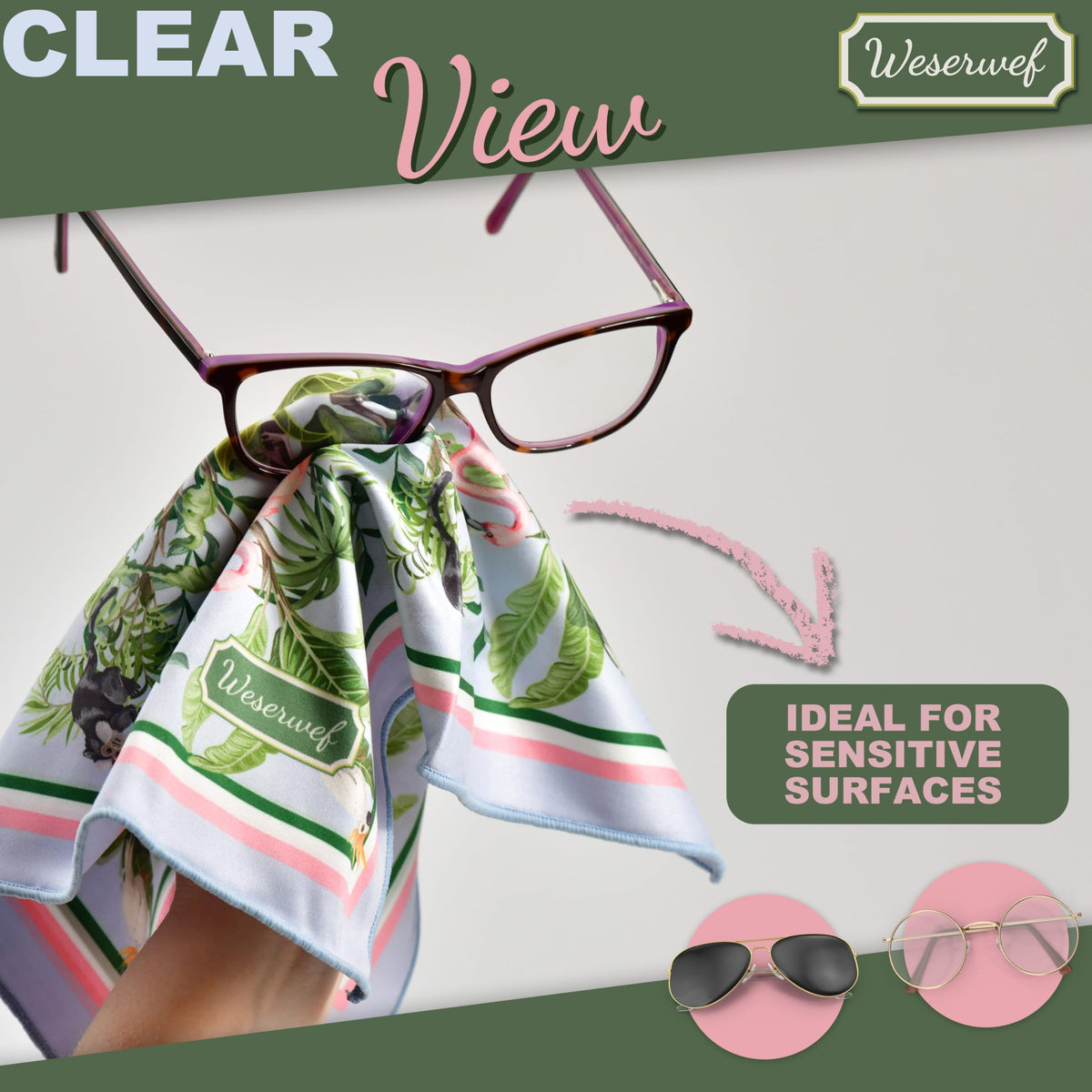 Design Microfiber Glasses Cleaning Cloth