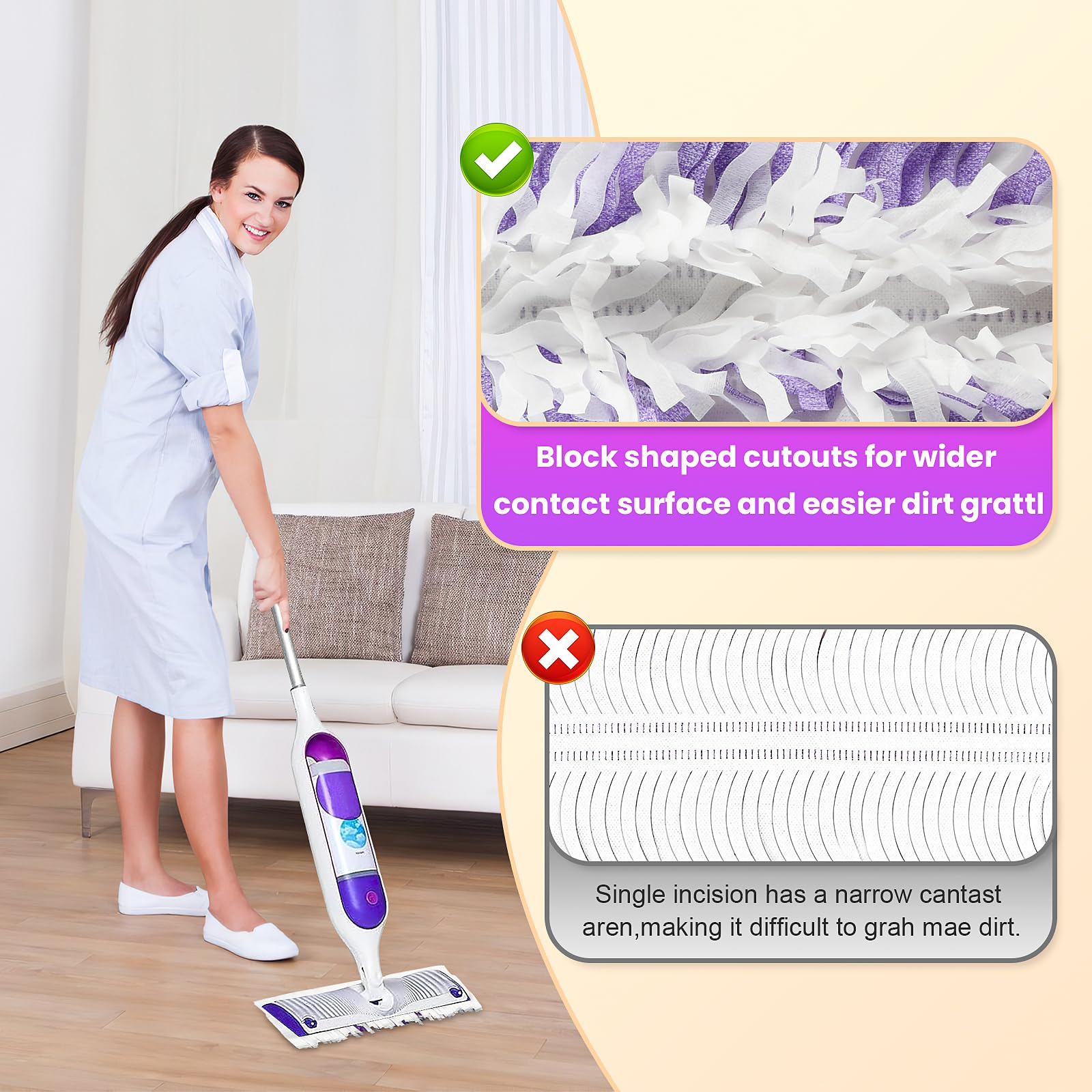 40 Cout Power Mop Pads Refills for Powermop (40 Count)