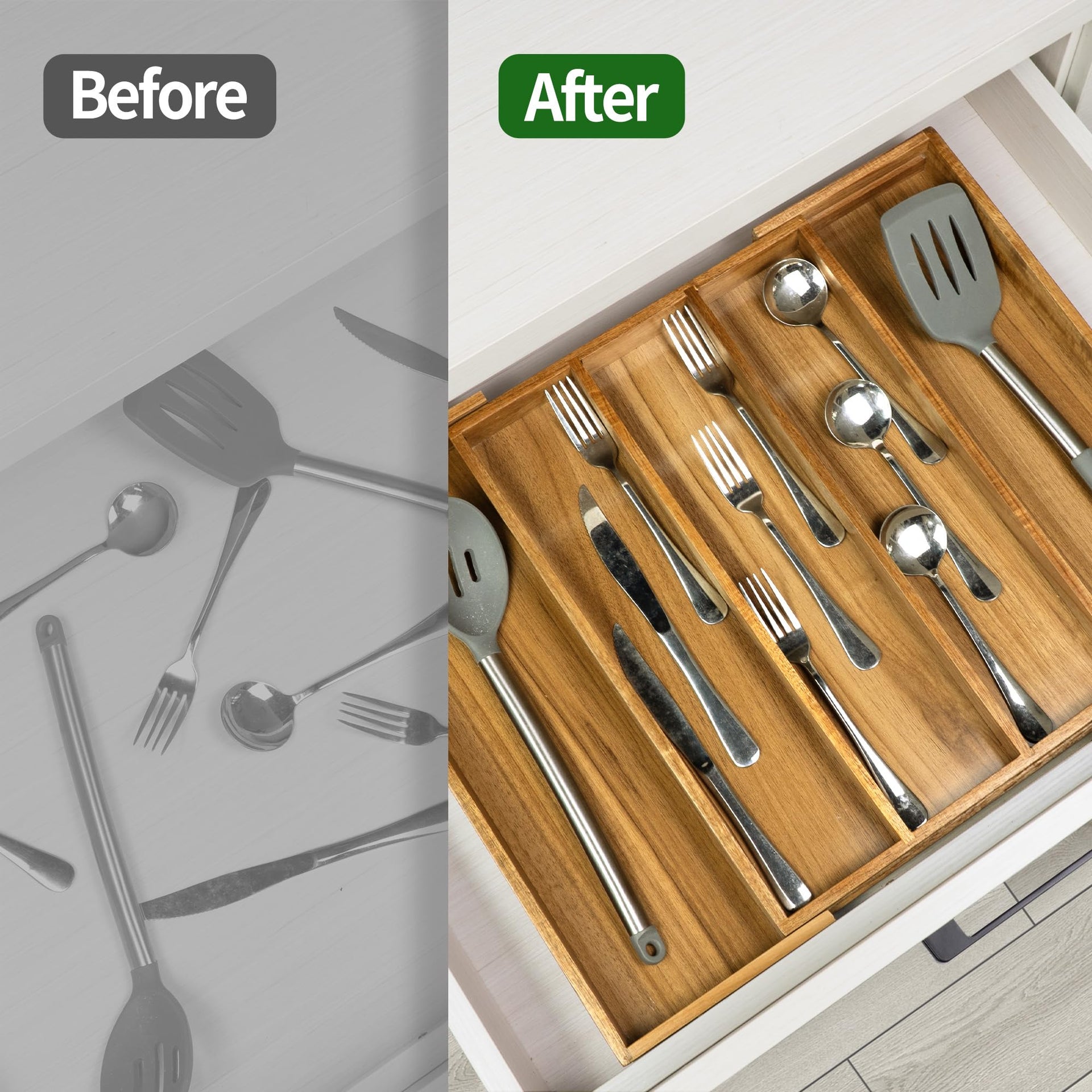 Bamboo Drawer Organizer