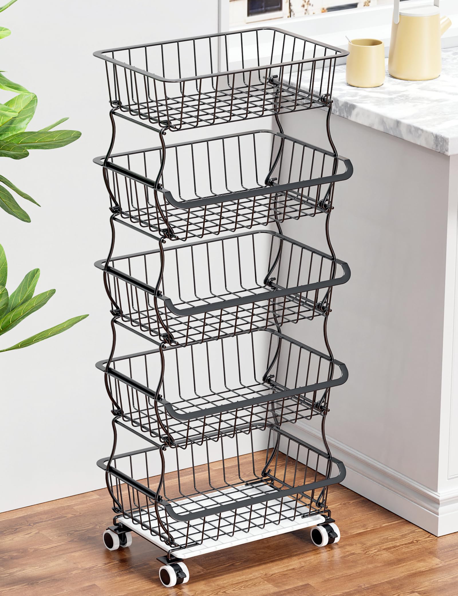 5 Tier Fruit Basket for Kitchen
