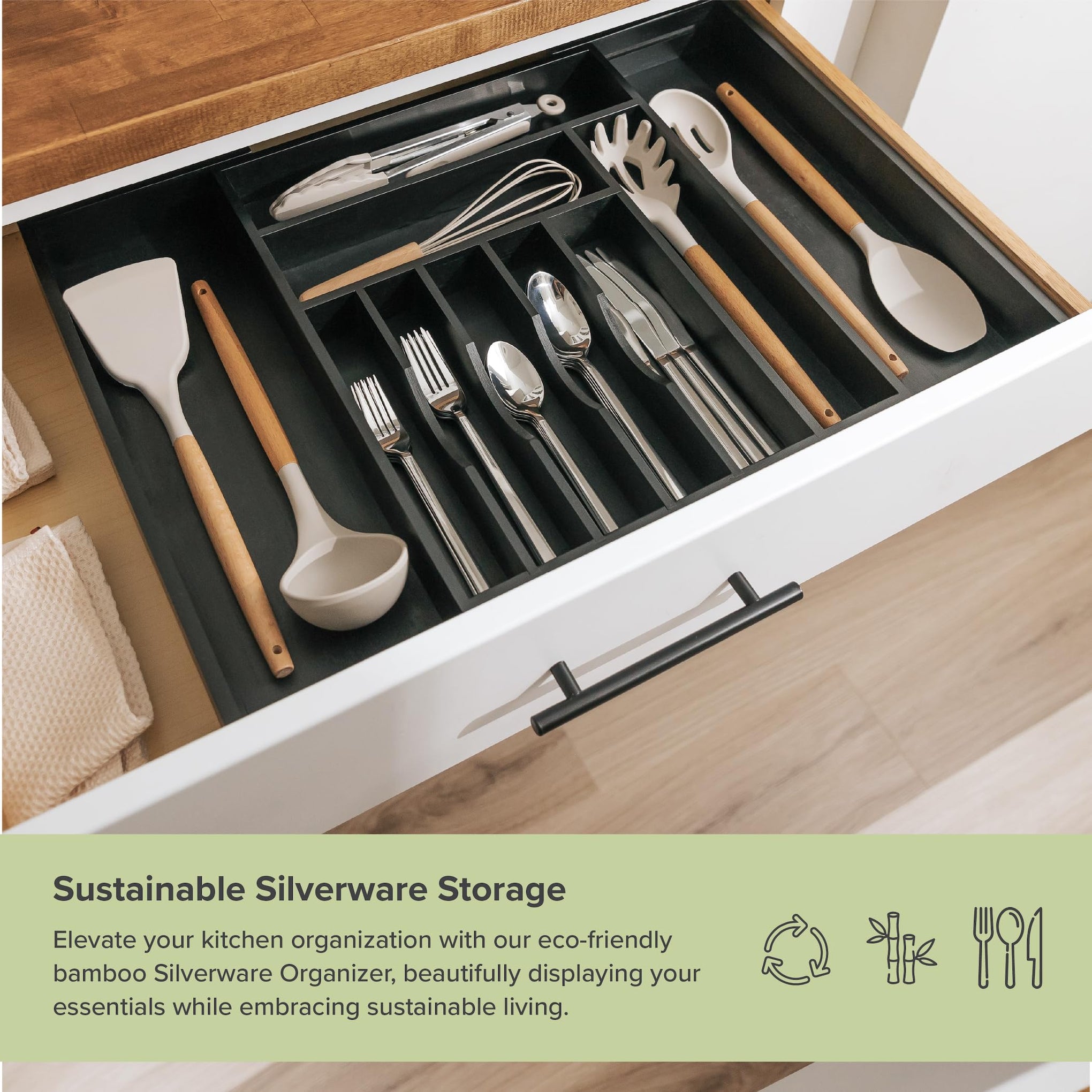 Silverware & Utensil Drawer Organizer