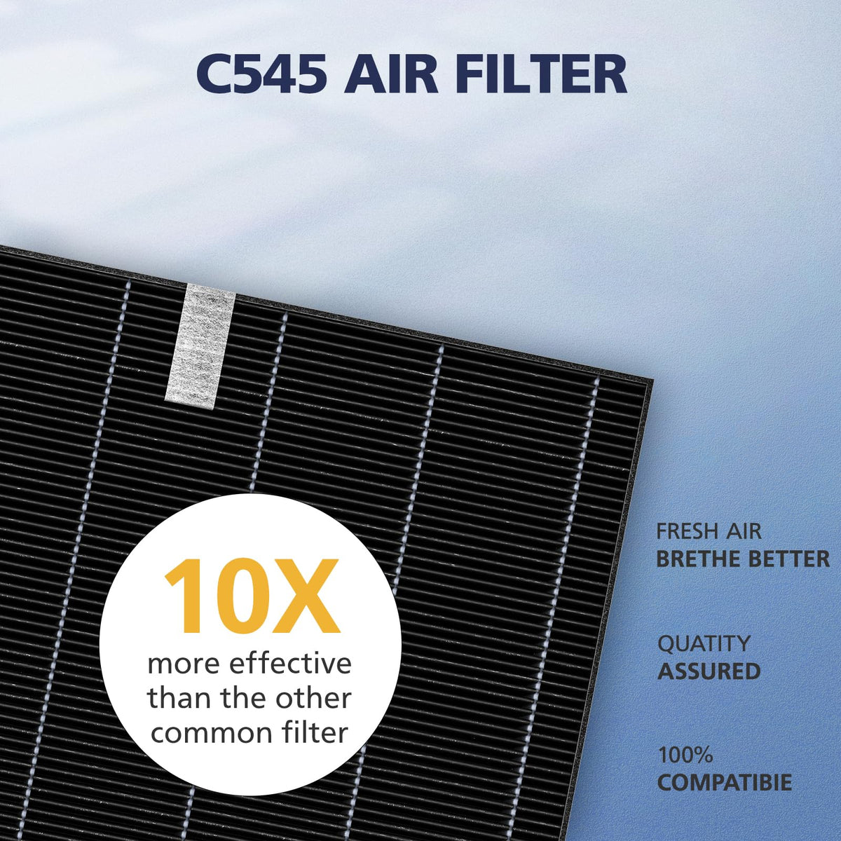 2 Pack C545 Smoke Replacement Filter S for Winix C545 Air Purifier (10 Count)