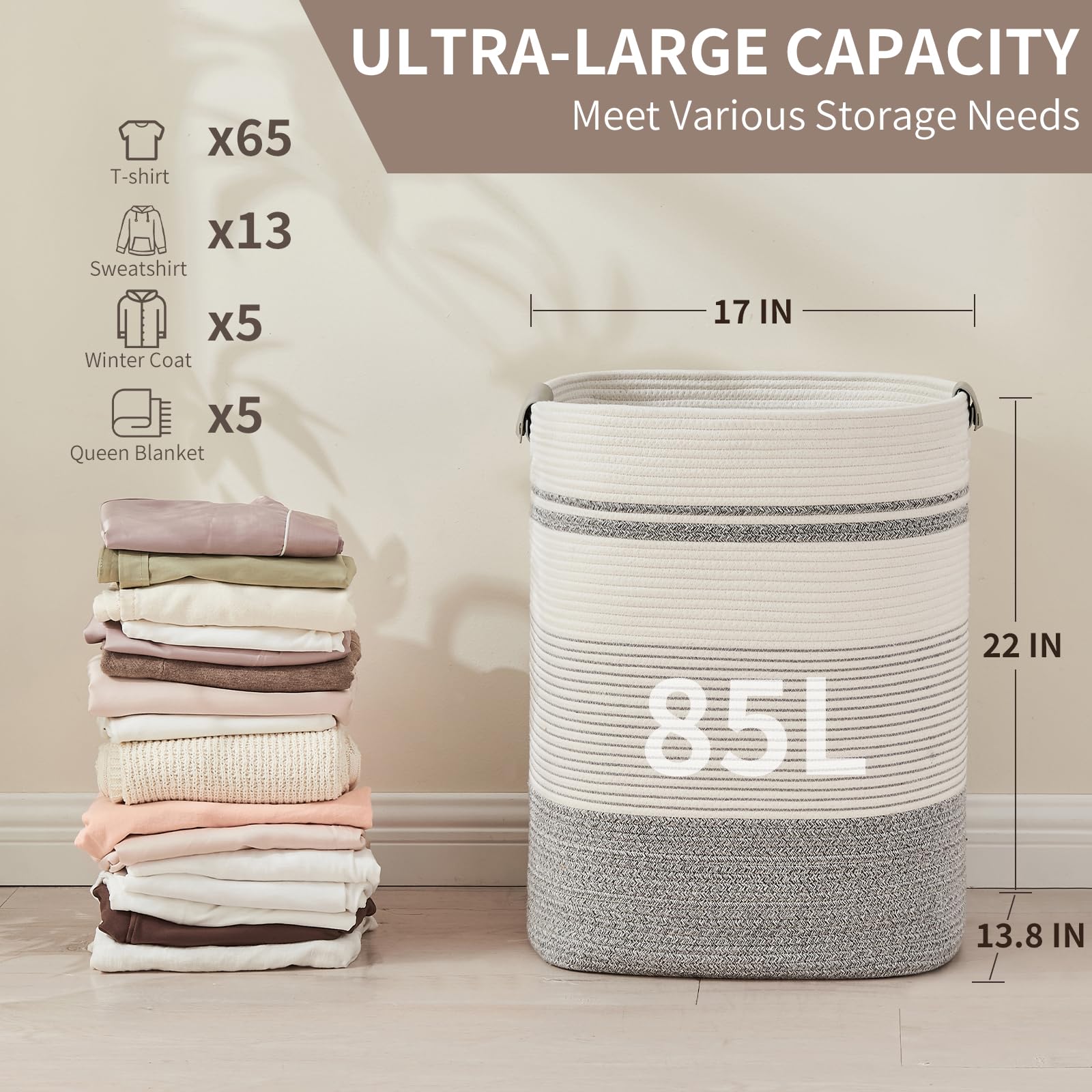 Laundry Basket with Handles
