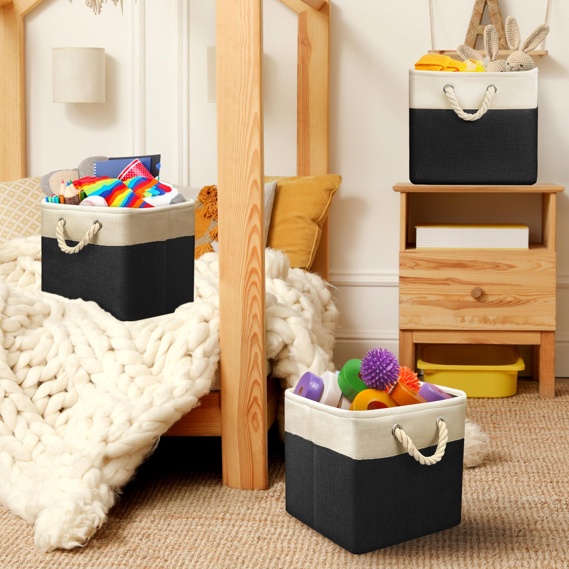 13" x 13" Large Fabric Storage Cubes (3 Count)