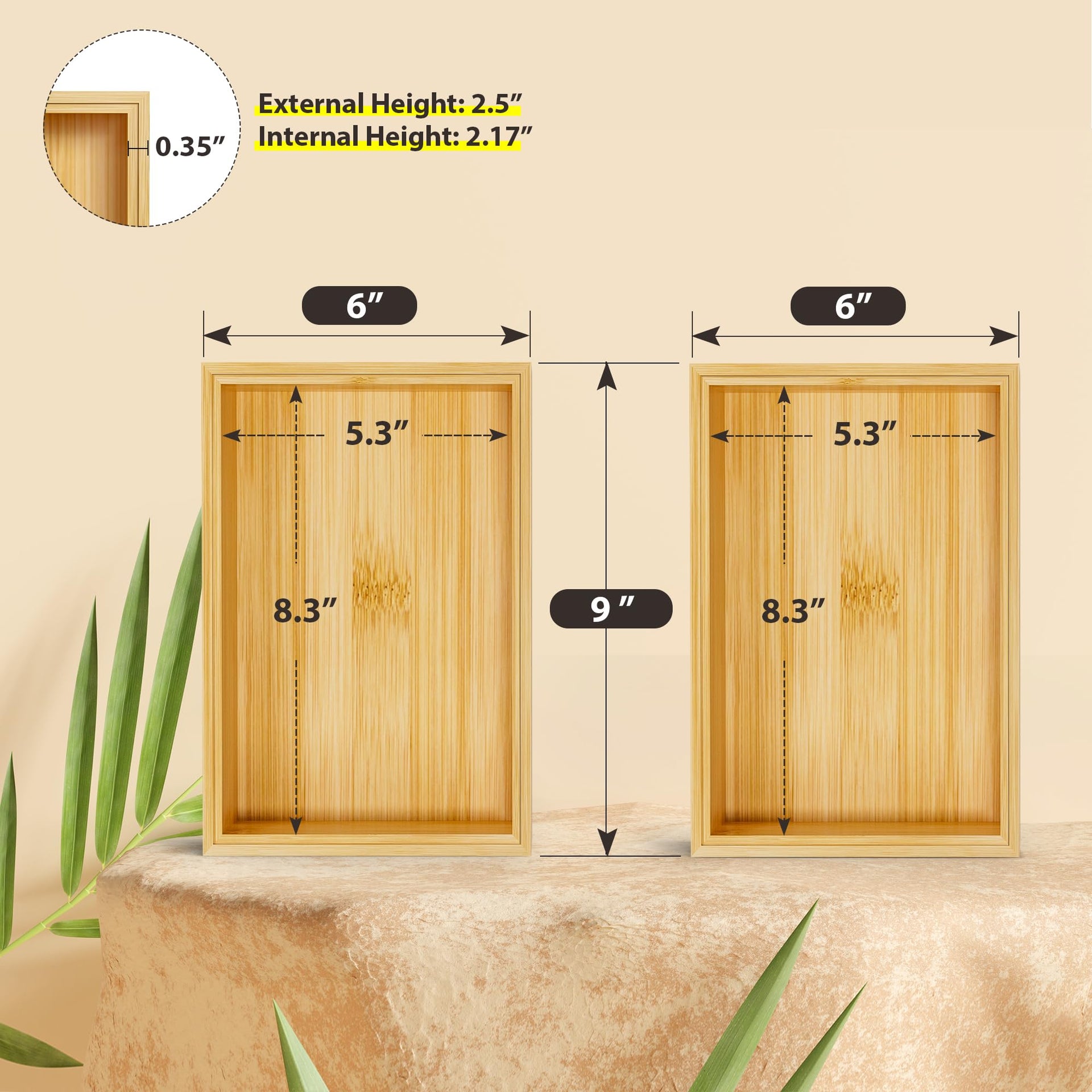 Kitchen Drawer Organizer Bins (2 Count)